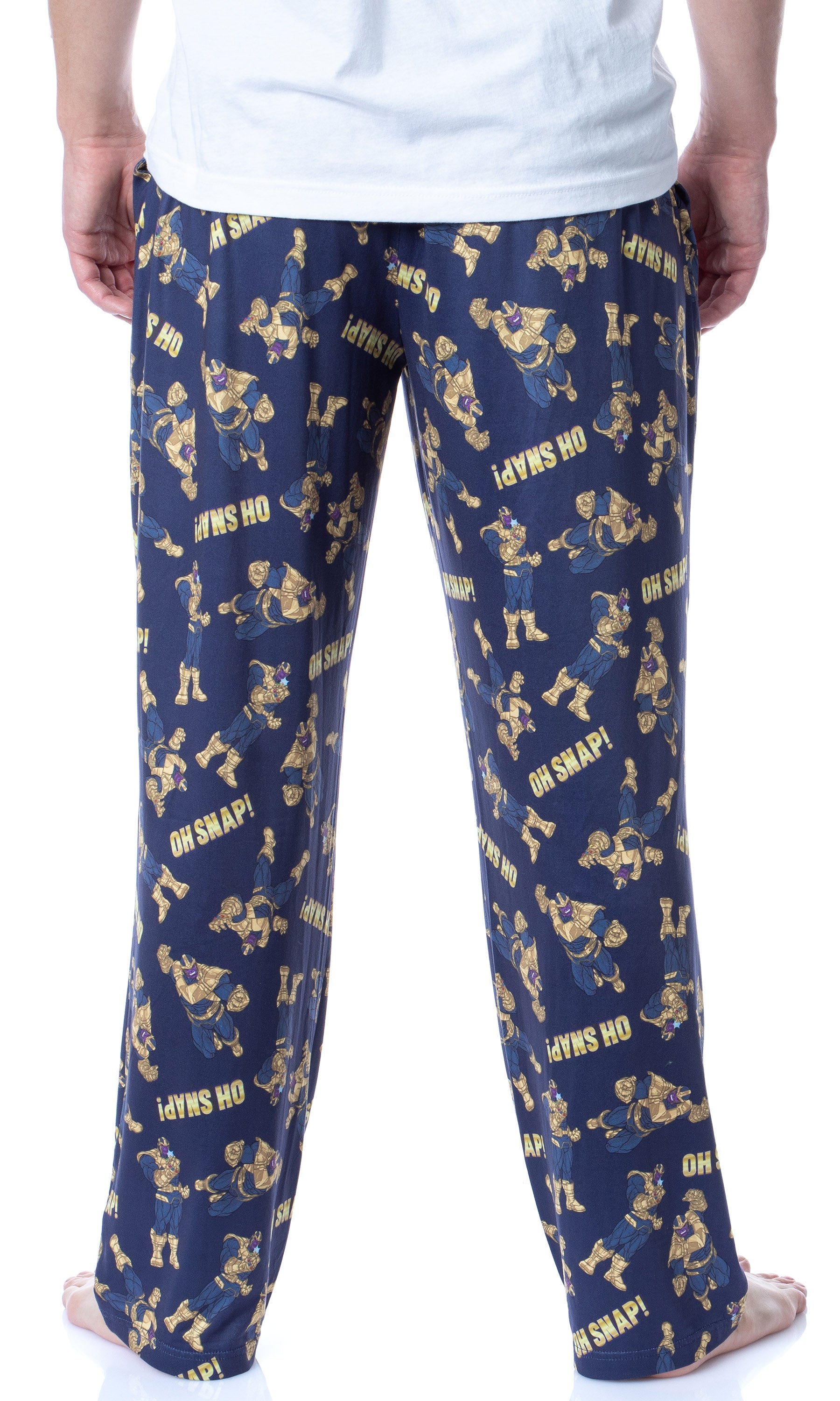 Marvel Mens' Thanos The Infinity Gauntlet Oh Snap Sleep Pajama Pants