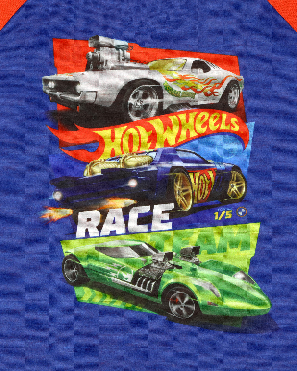 Hot Wheels Toddler Boys' Cars Team Hot Wheels Race Sleep Pajama Set Shorts