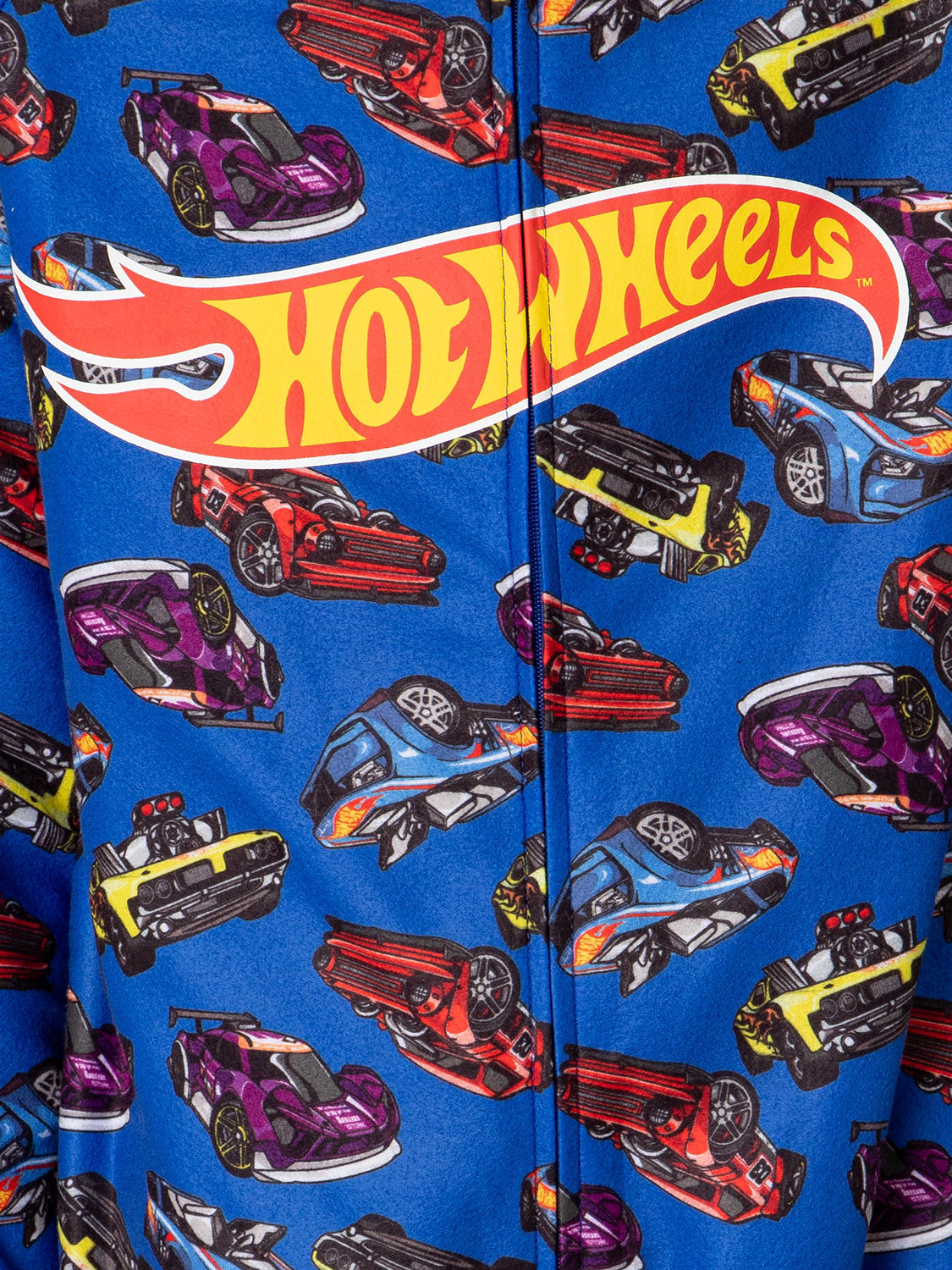 Hot Wheels Boys' Tossed Print Race Long Sleeve Union Suit Sleep Pajama