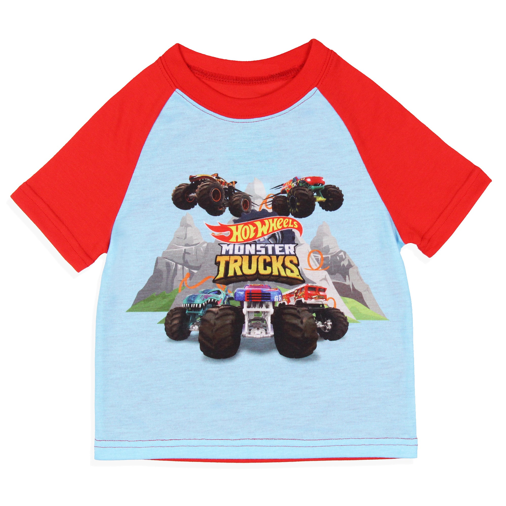 Hot Wheels Toddler Boy's Monster Trucks Toys Tossed Print Pajama Set Short