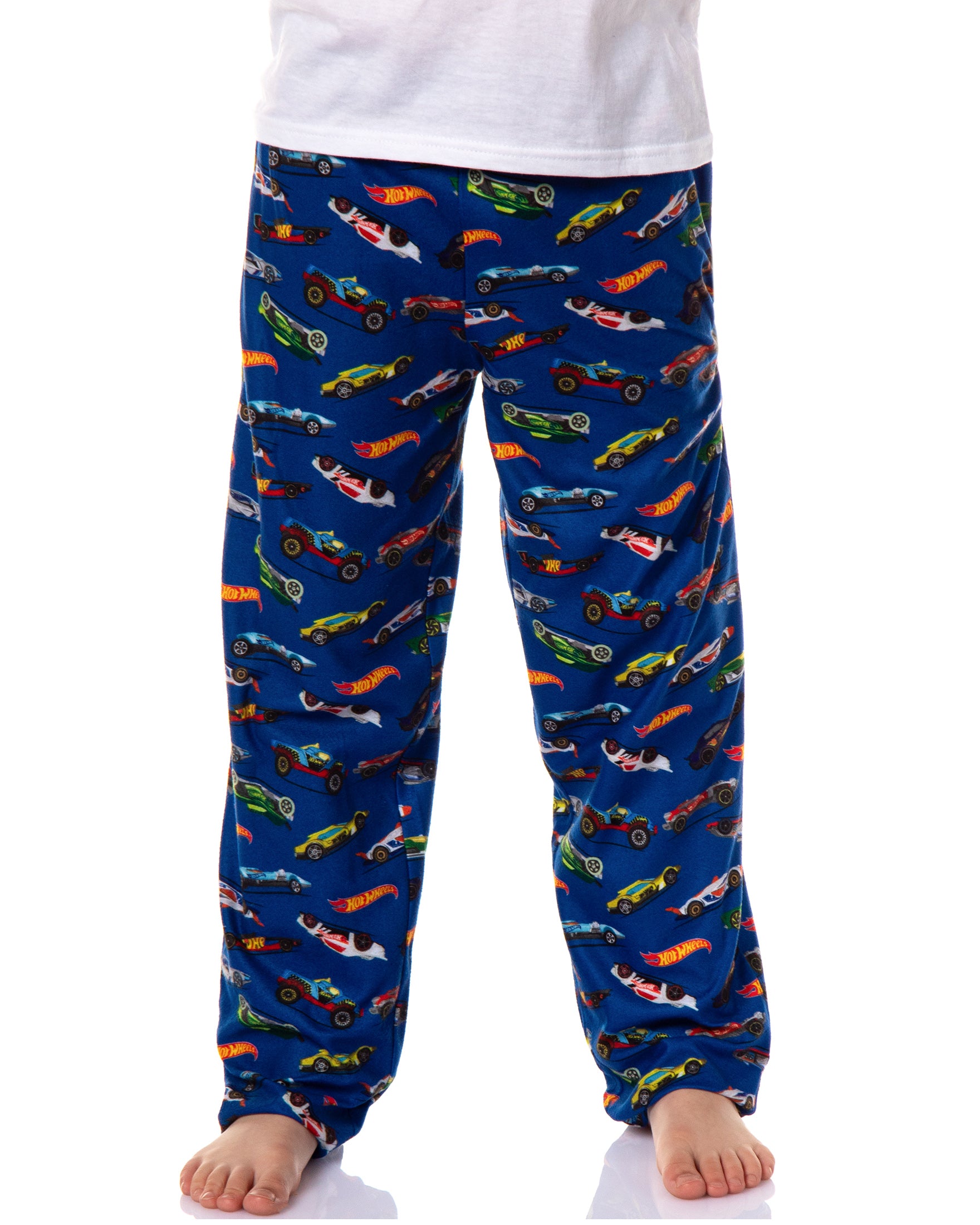 Hot Wheels Boys Pjs Die-Cast Cars All Over Print Lounge Pajama Pants (14/16)