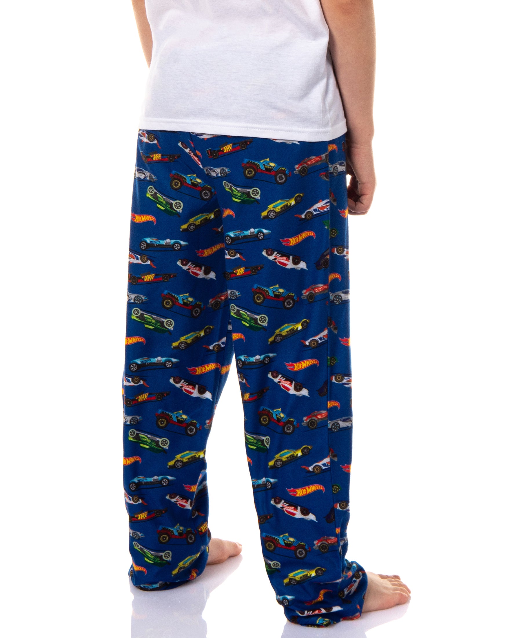 Hot Wheels Boys Pjs Die-Cast Cars All Over Print Lounge Pajama Pants (14/16)