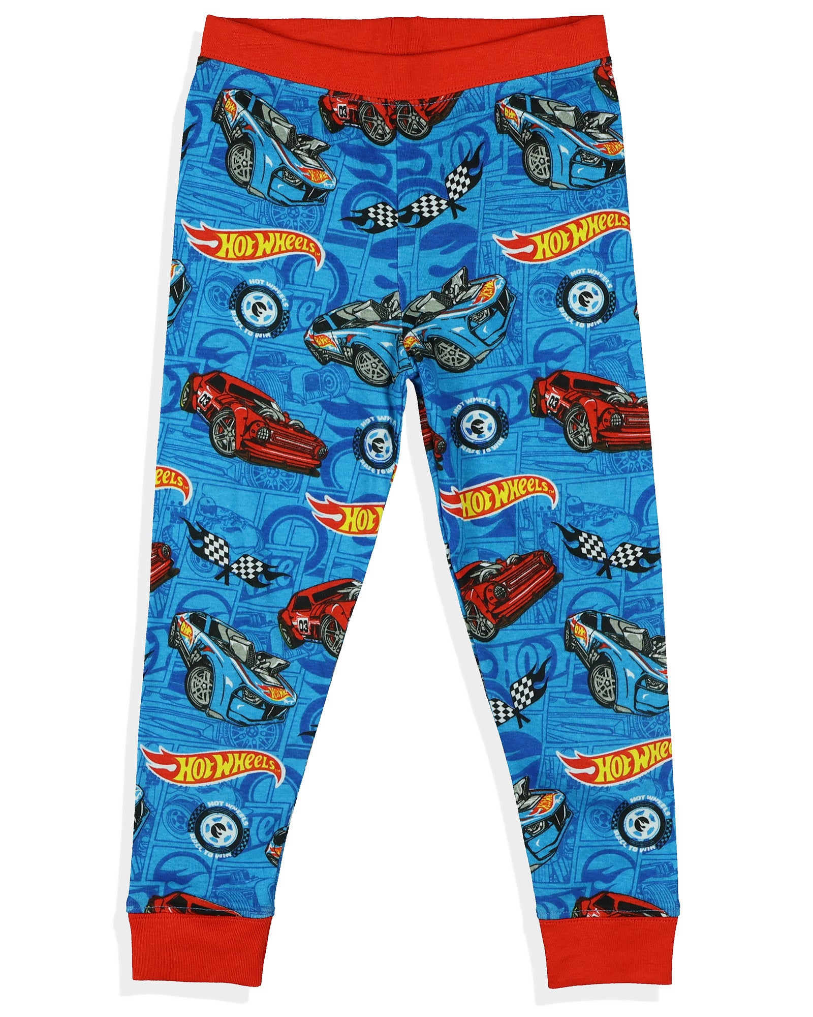 Hot Wheels Pajamas Toddler Boys' Turbo Charged Tight Fit 2-Piece Sleep Set