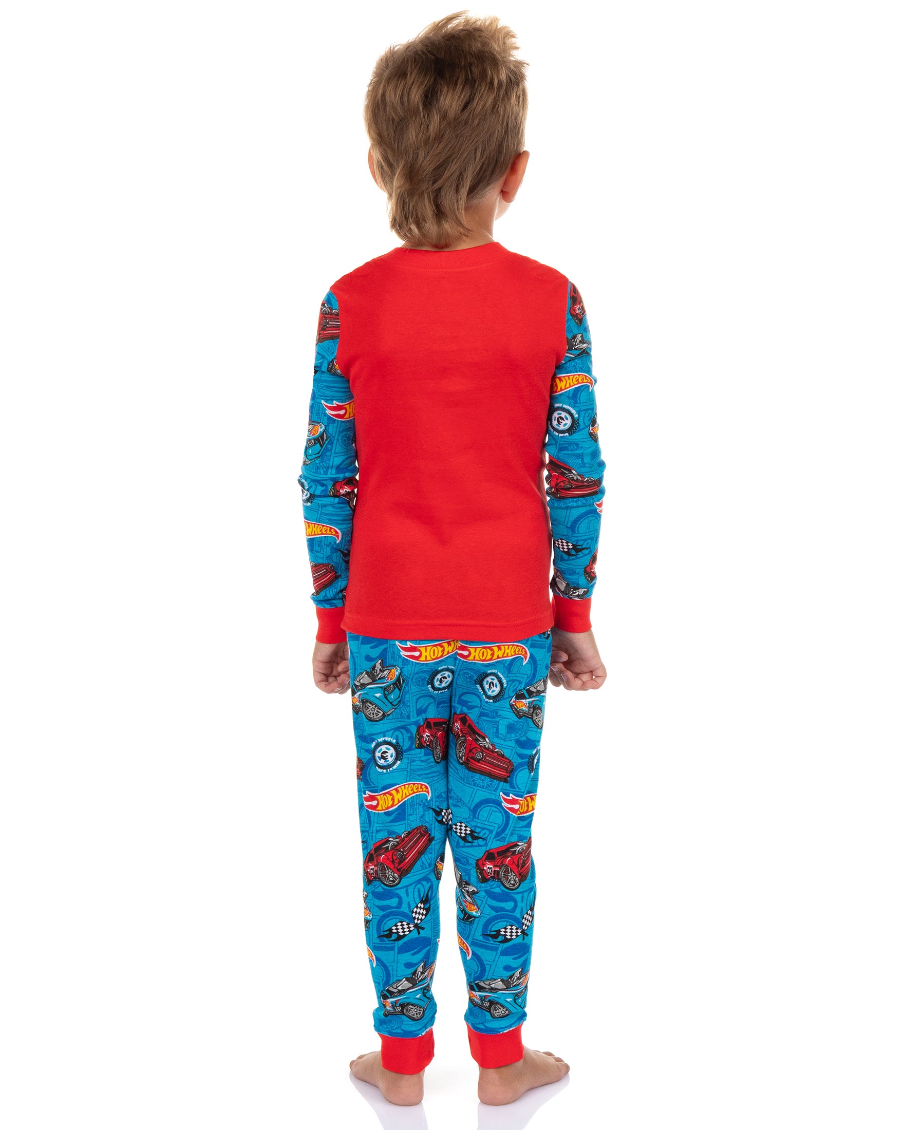Hot Wheels Pajamas Toddler Boys' Turbo Charged Tight Fit 2-Piece Sleep Set