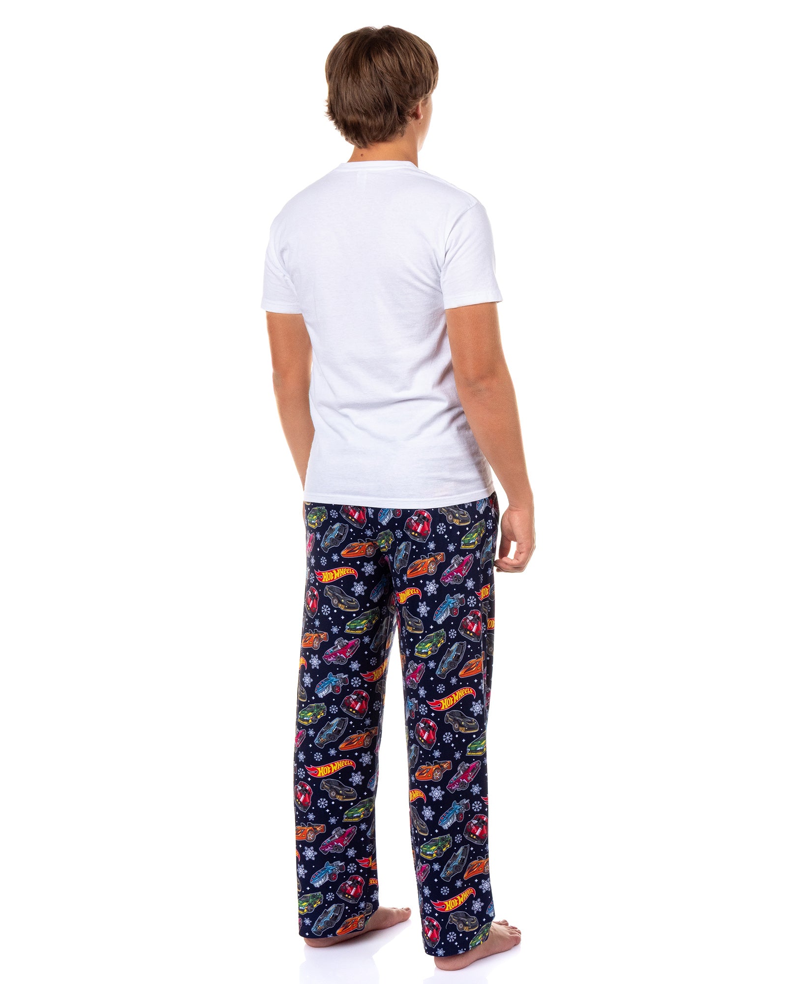 Hot Wheels Pajamas Men's Snowflakes and Cars Lounge Pajama Pants