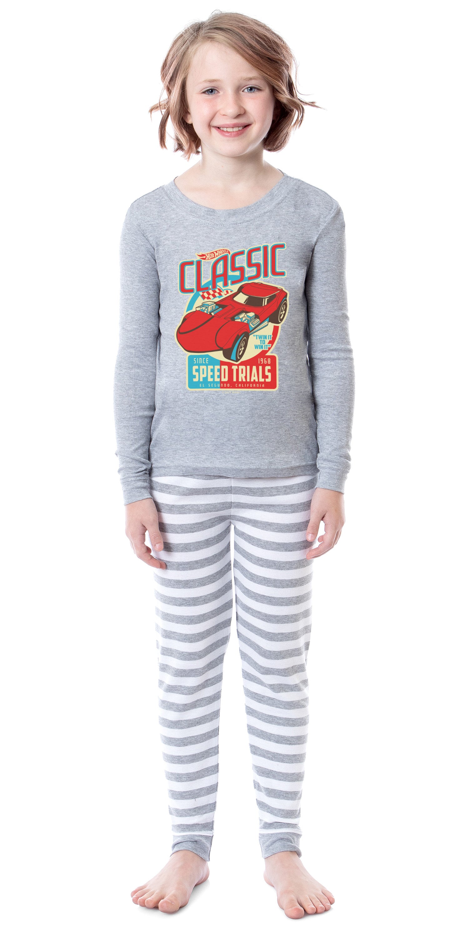 Hot Wheels Boys' Classic Speed Trials Car Unisex Child 2 Piece Sleep Pajama Set