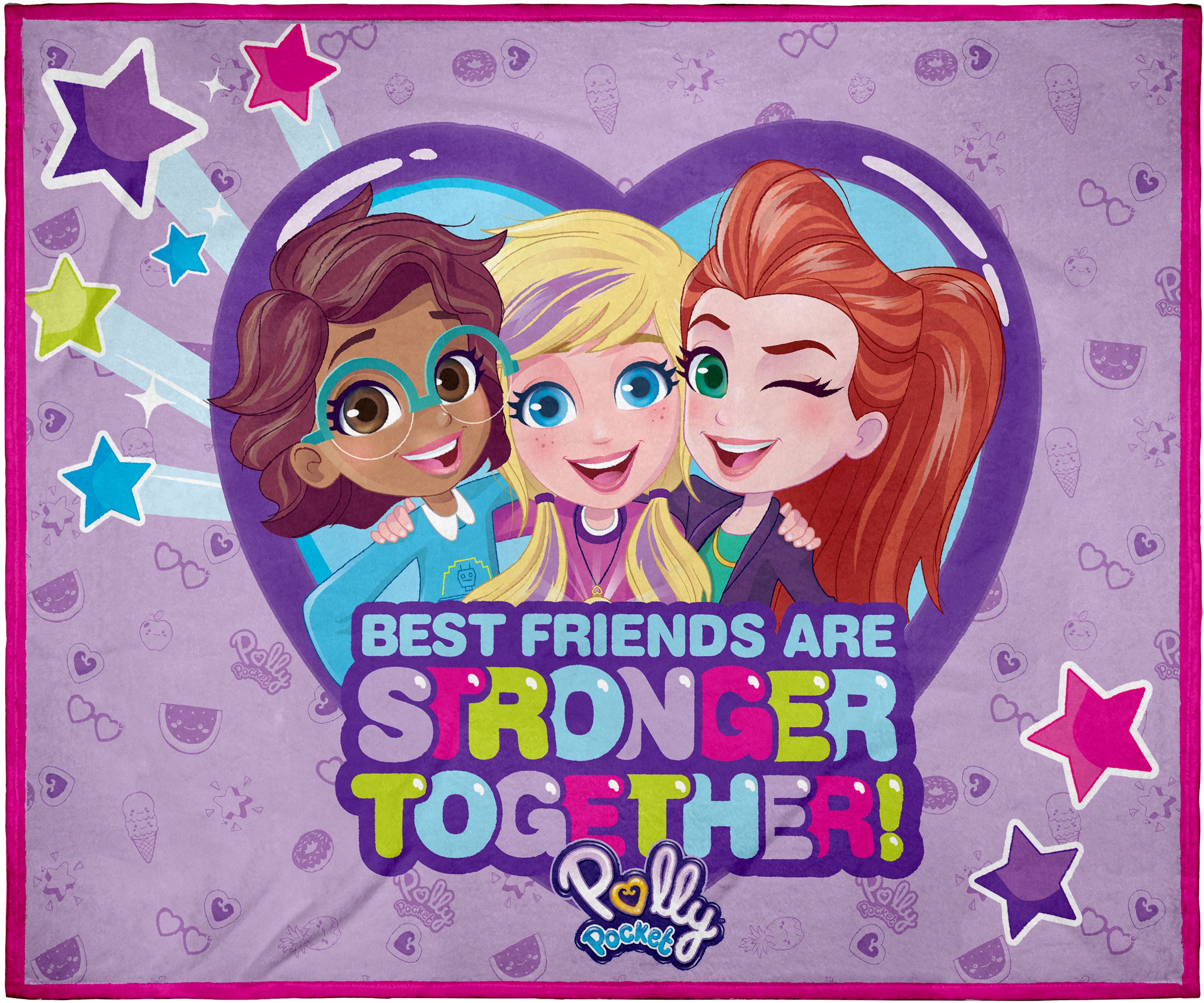 Polly Pocket Toys Best Friends Super Soft And Cuddly Plush Fleece Throw Blanket