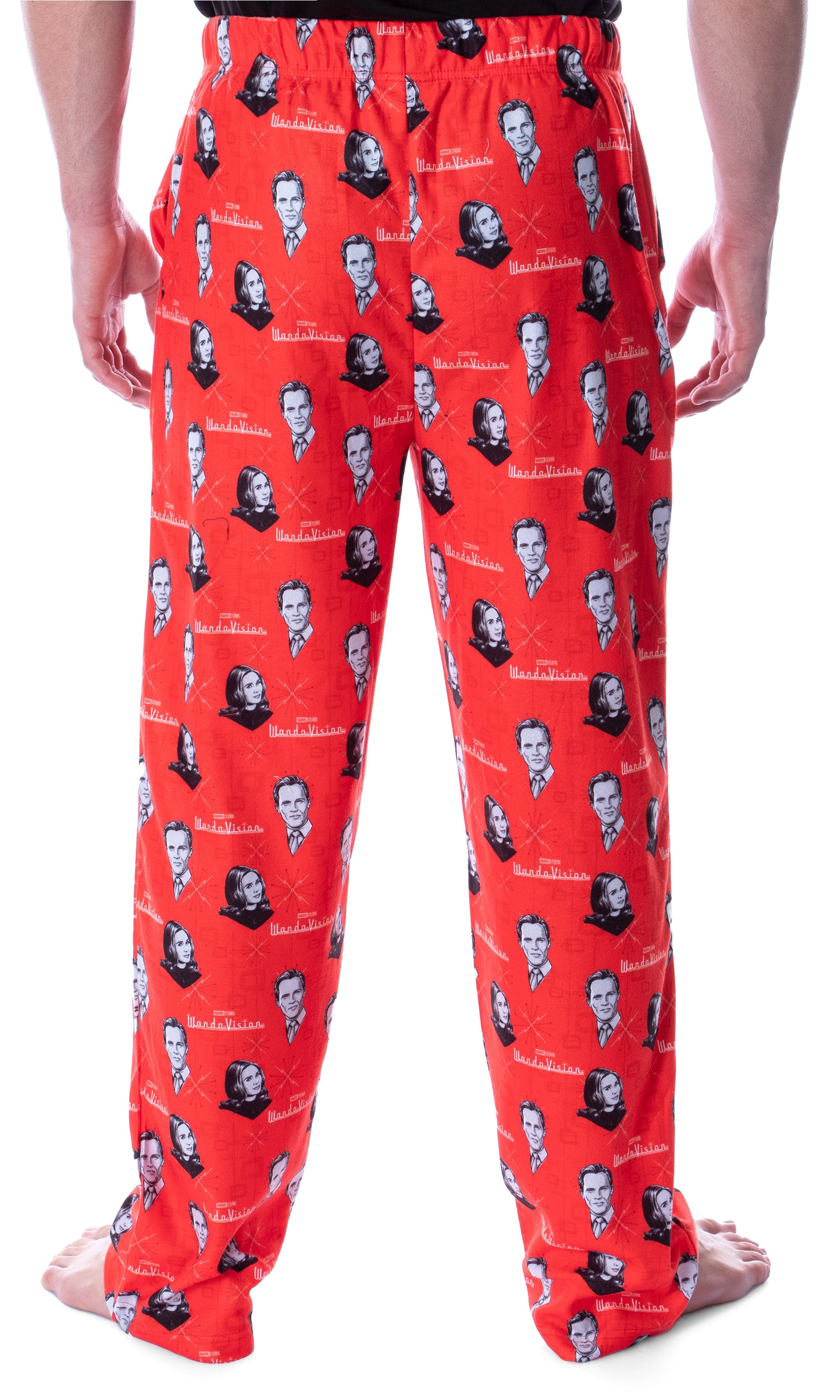 Marvel Studios Men's Wandavision Vintage Vision And Wanda Sleep Pajama Pants