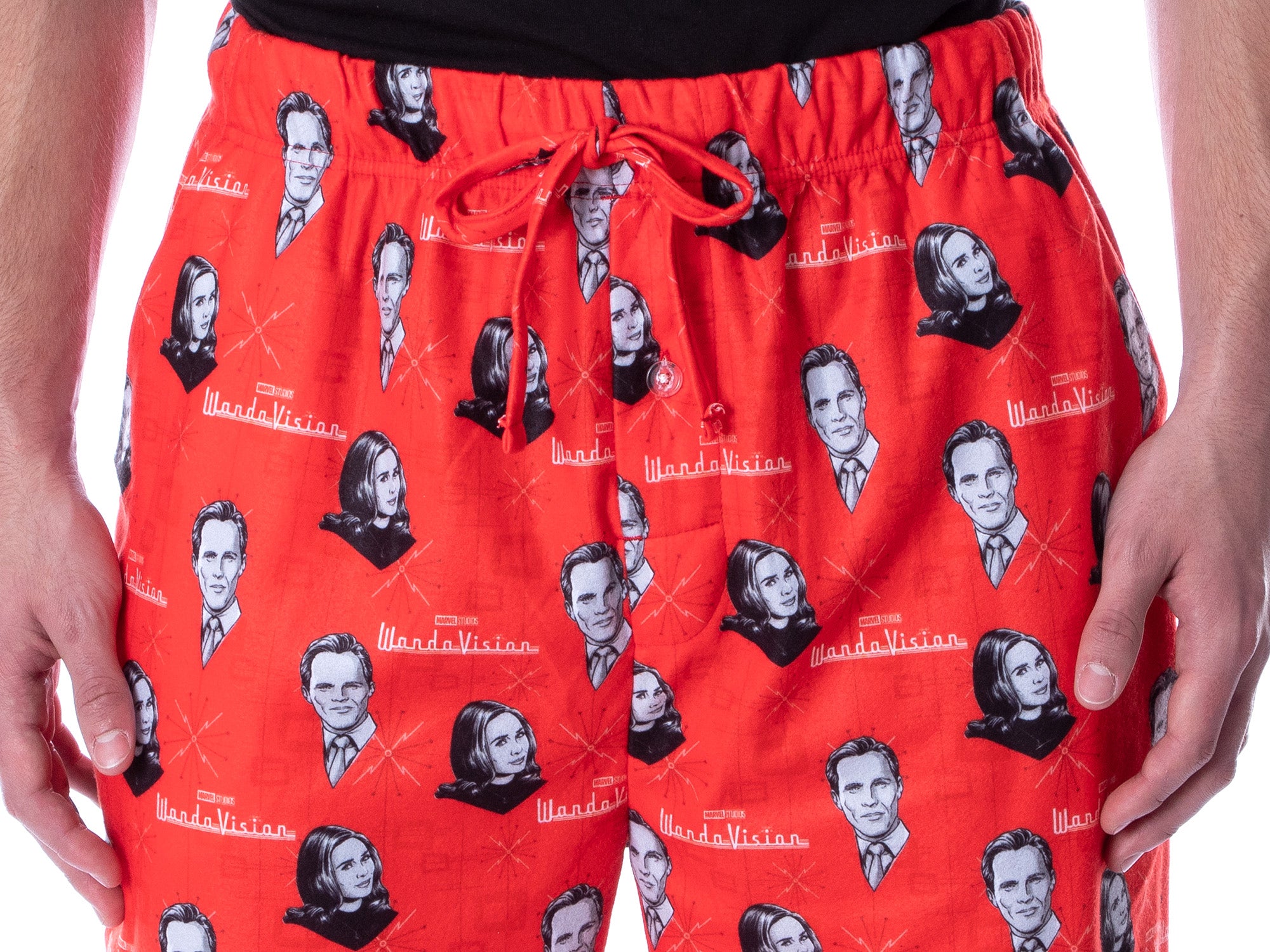 Marvel Studios Men's Wandavision Vintage Vision And Wanda Sleep Pajama Pants