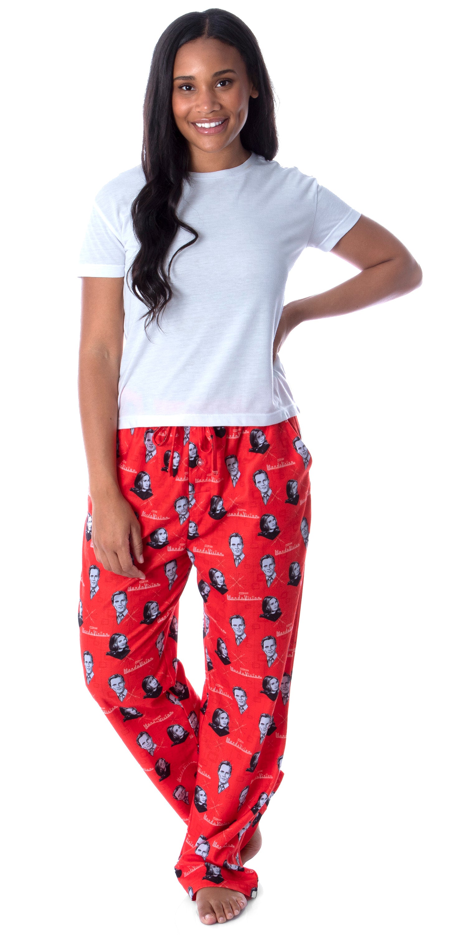 Marvel Studios Men's Wandavision Vintage Vision And Wanda Sleep Pajama Pants