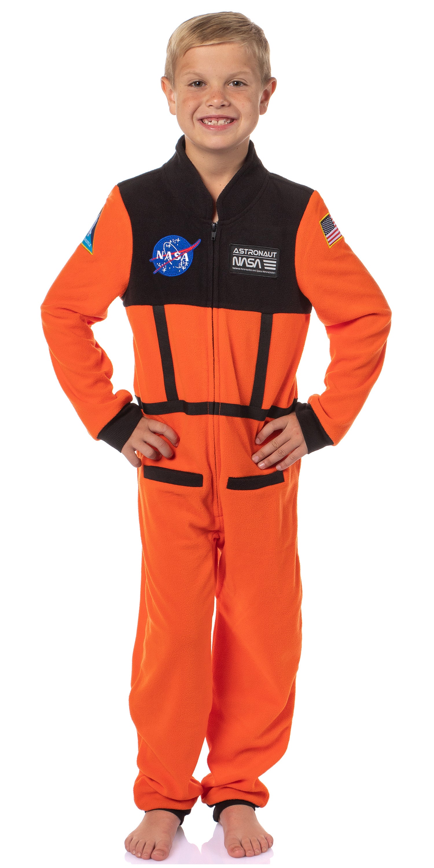 NASA Boys' Space Shuttle Astronaut Meatball Patch One Piece Union Suit