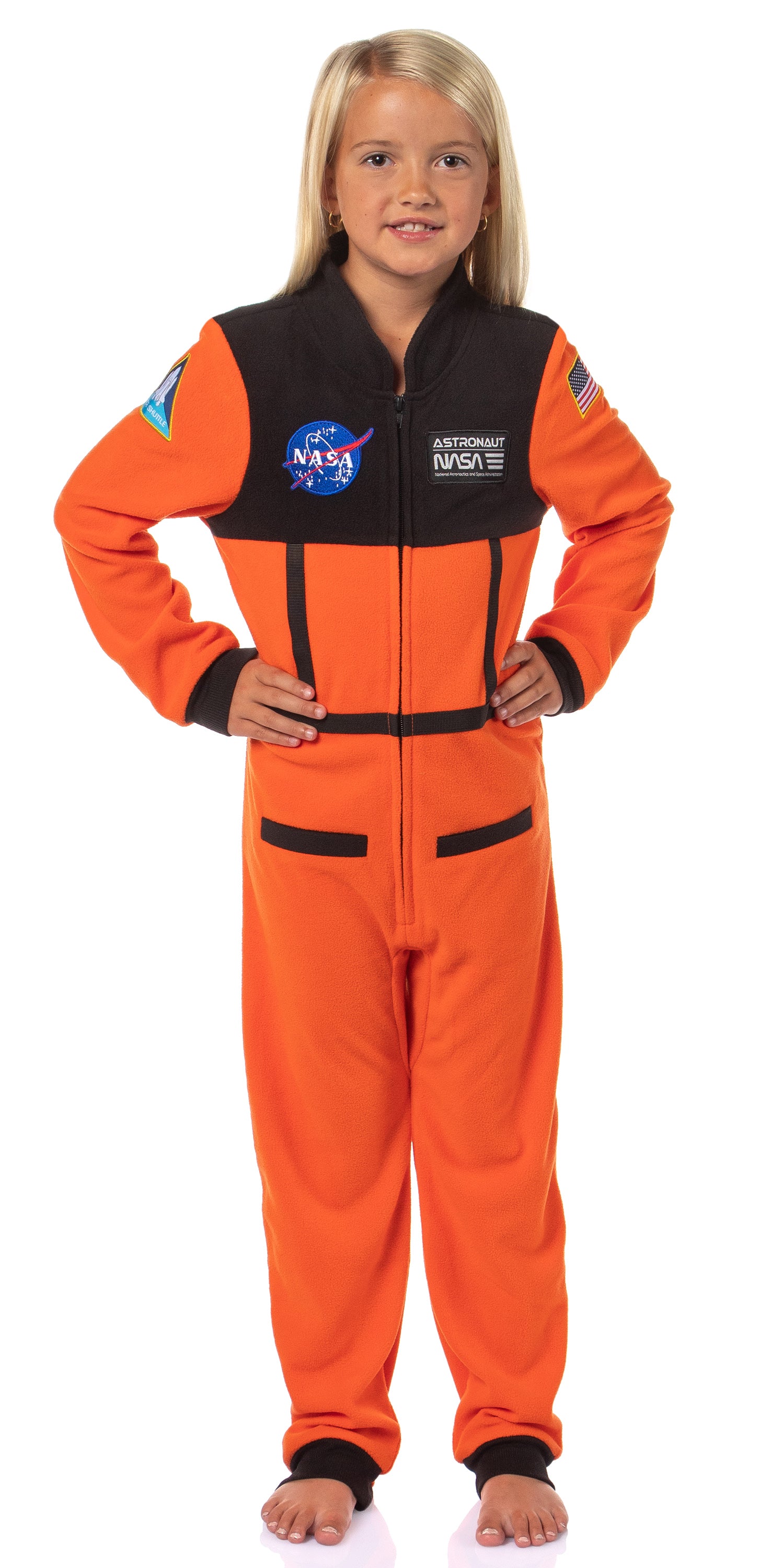 NASA Boys' Space Shuttle Astronaut Meatball Patch One Piece Union Suit