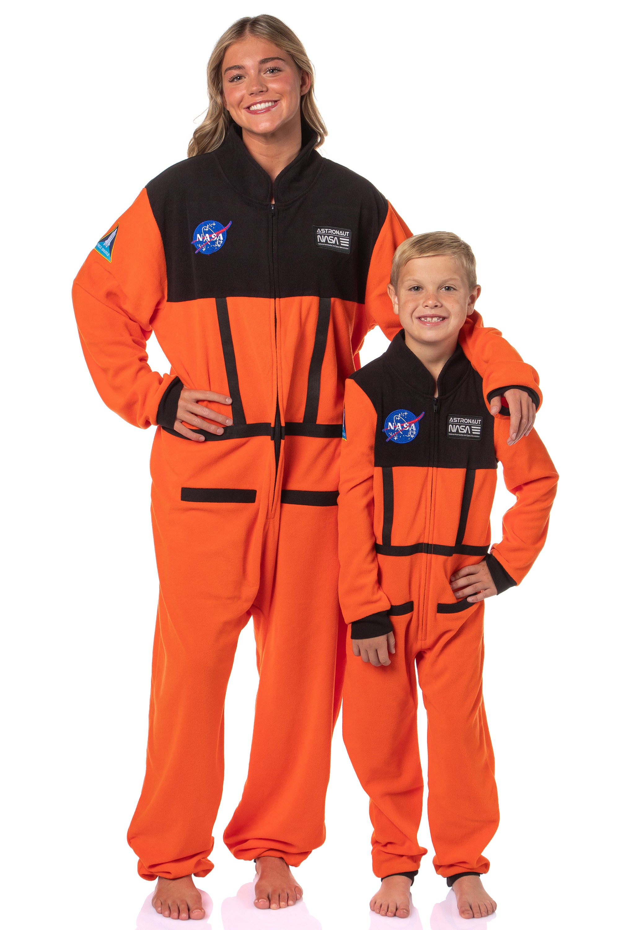NASA Boys' Space Shuttle Astronaut Meatball Patch One Piece Union Suit