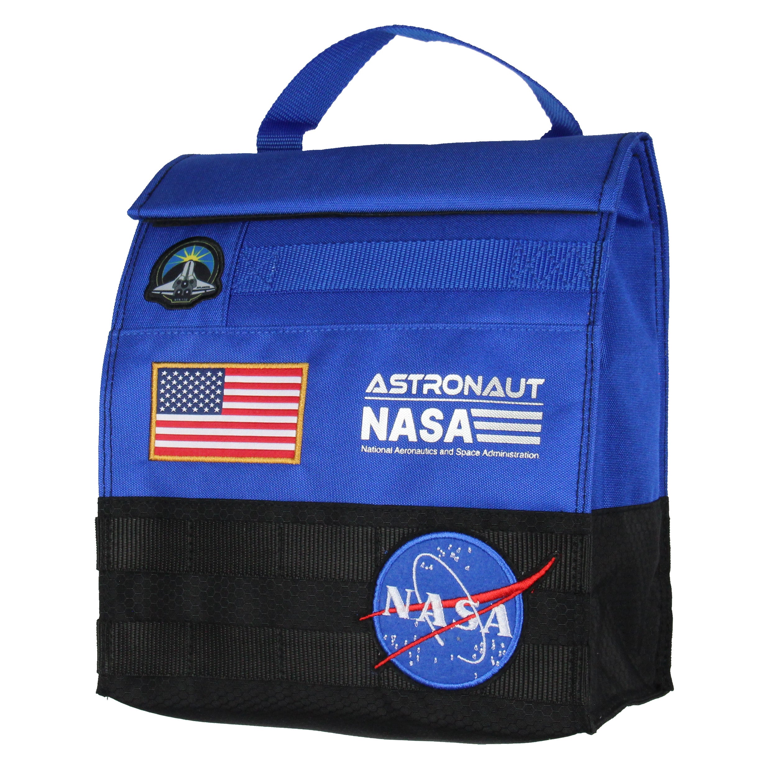 NASA Astronaut Meatball Logo Insulated Roll Top Lunch Box Bag Tote