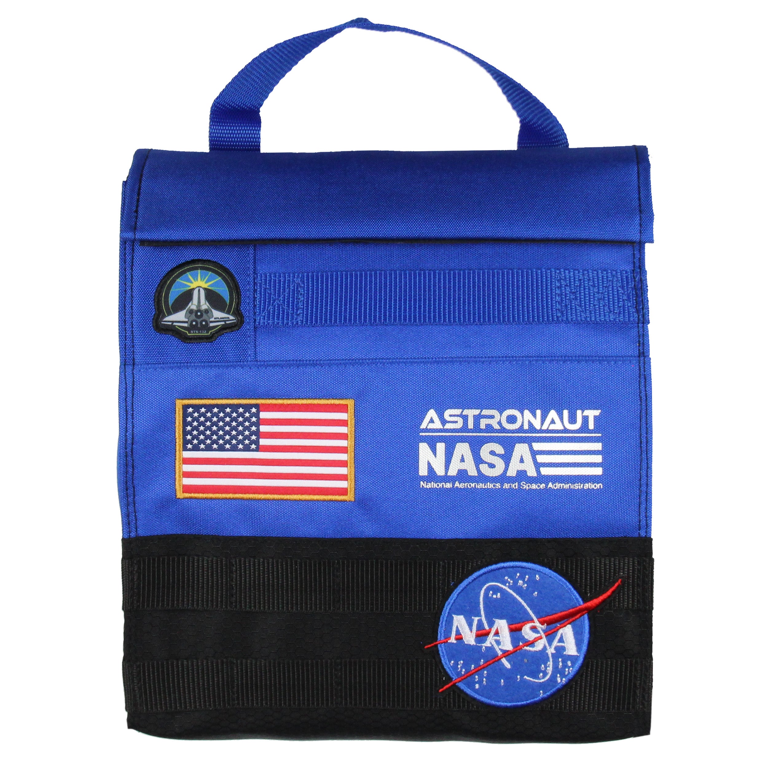 NASA Astronaut Meatball Logo Insulated Roll Top Lunch Box Bag Tote