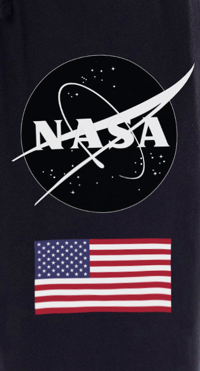NASA Mens' Logo American Flag Space Sleep Pajama Pants