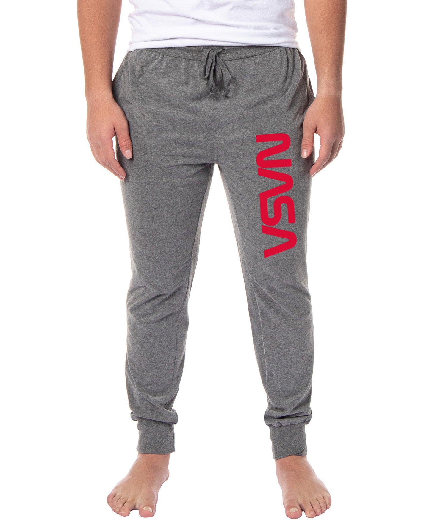 NASA Men's Retro NASA Letter Logo Sleep Lounge Jogger Pajama Pants