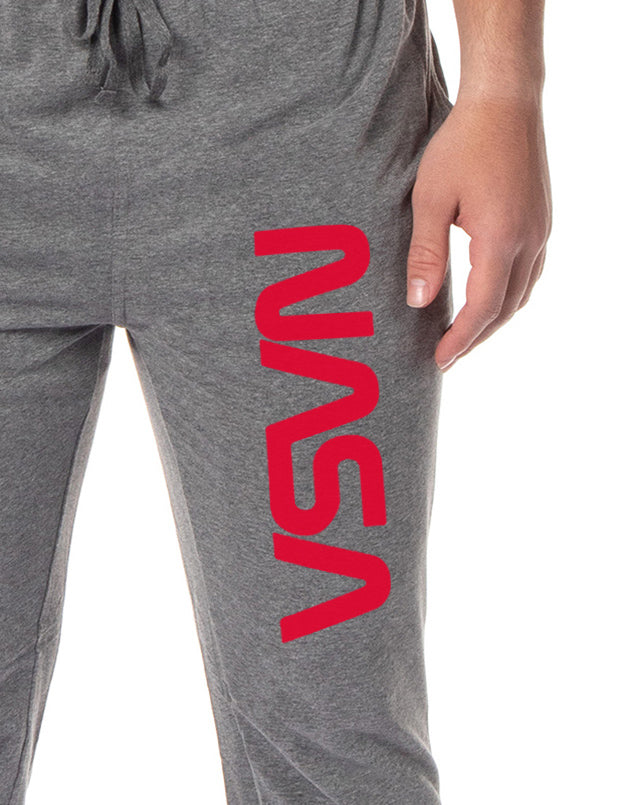 NASA Men's Retro NASA Letter Logo Sleep Lounge Jogger Pajama Pants
