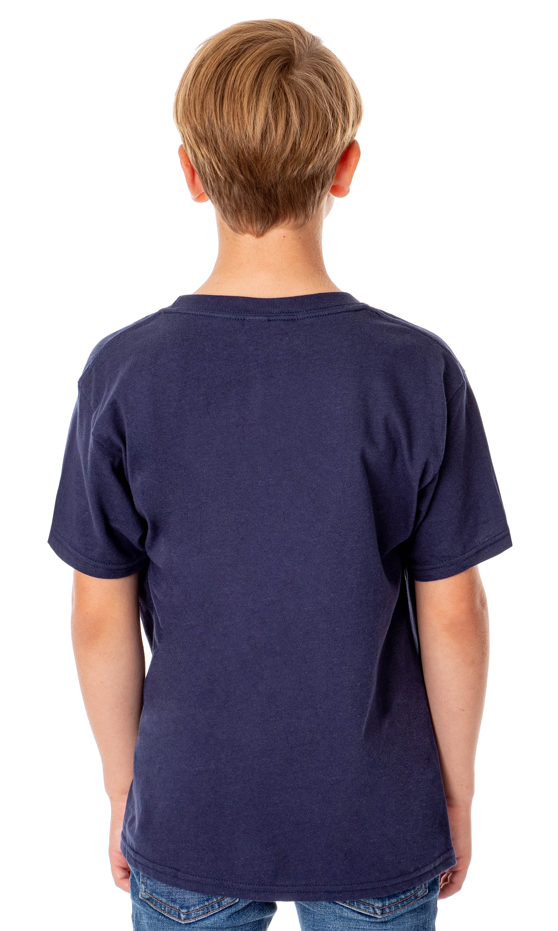 NASA Boys' Retro NASA Letter Logo Thumbs Up Astronaut Crewneck T-Shirt