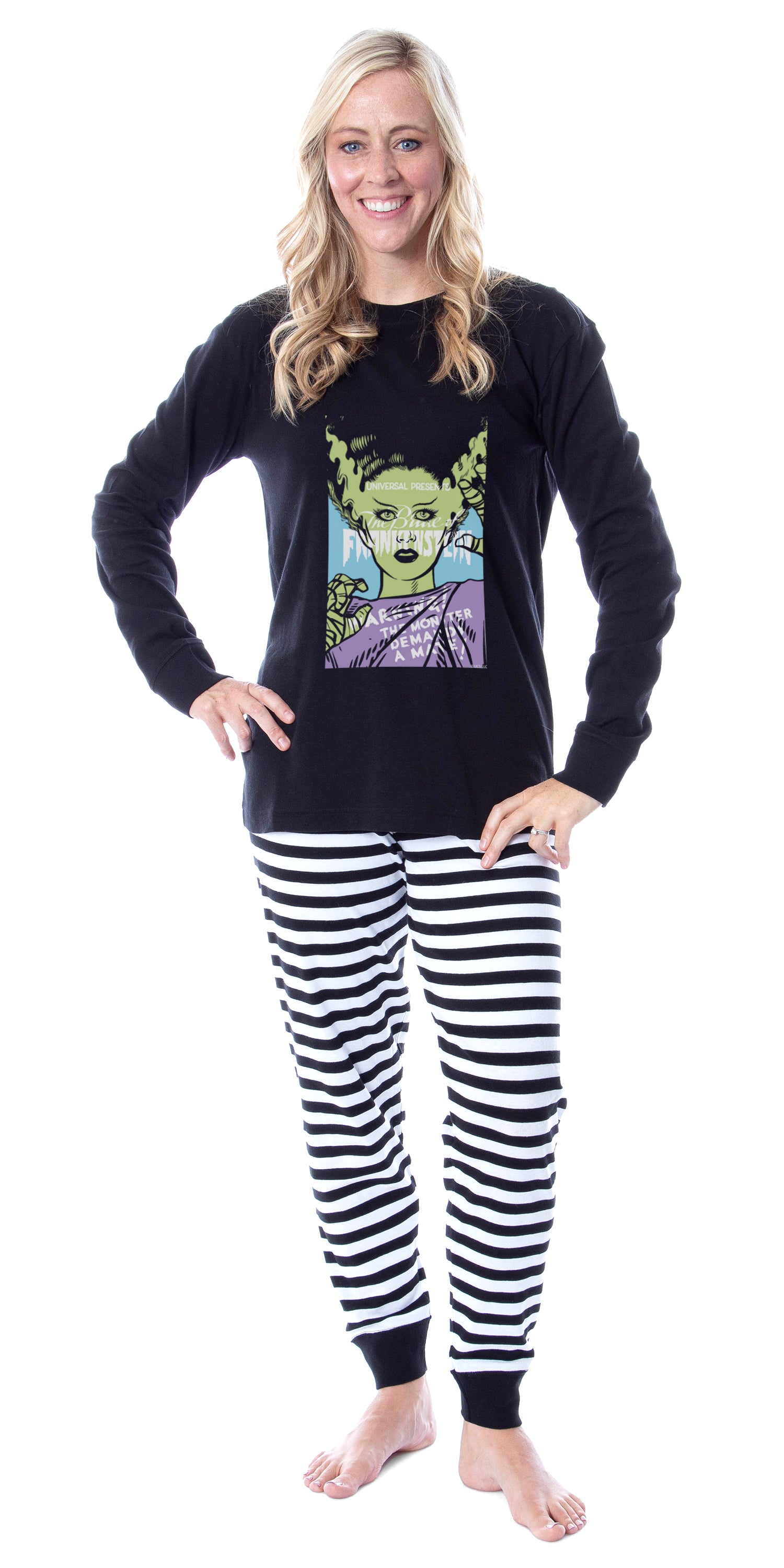 Universal Monsters Family Bride of Frankenstein Unisex Sleep Pajama Set