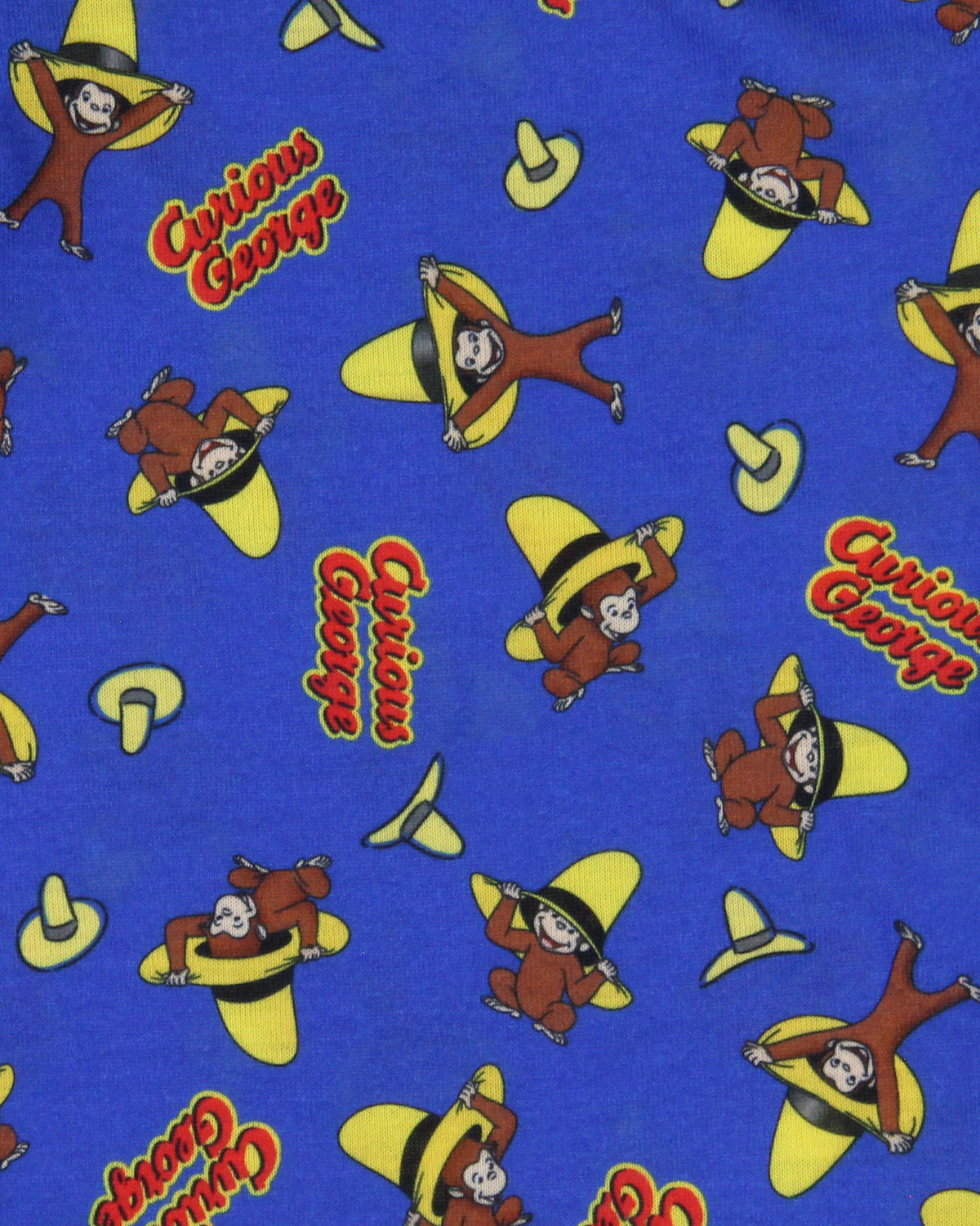 Curious George Toddler Boy's Big Yellow Hat Raglan Top Pajama 2-Piece PJ Set