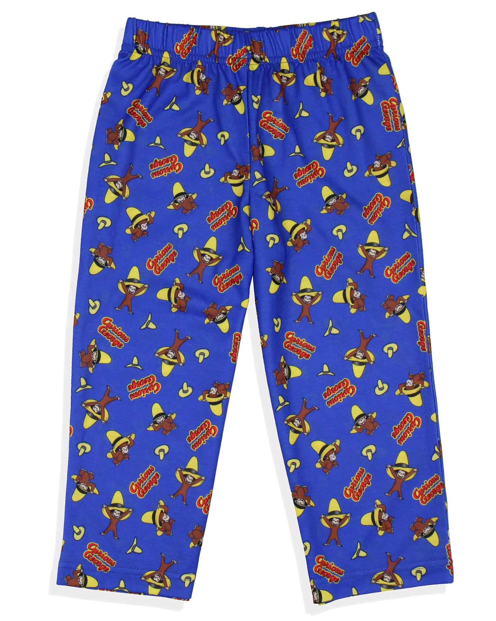 Curious George Toddler Boy's Big Yellow Hat Raglan Top Pajama 2-Piece PJ Set