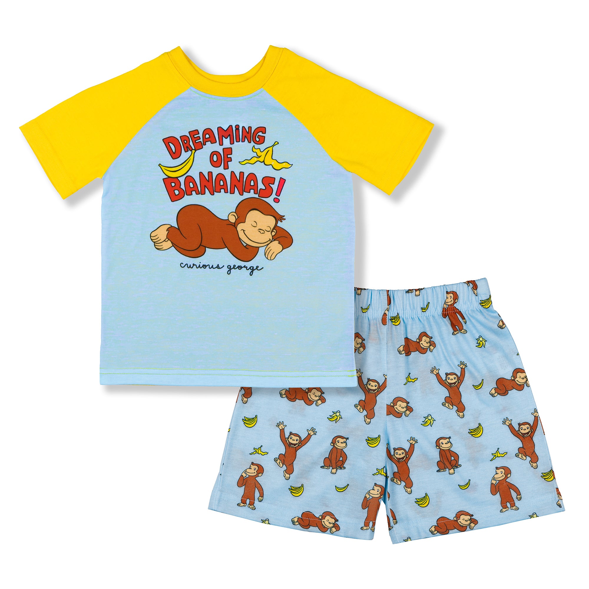 Curious George Pajamas Toddler Boys' Dreaming Of Bananas Sleep Set