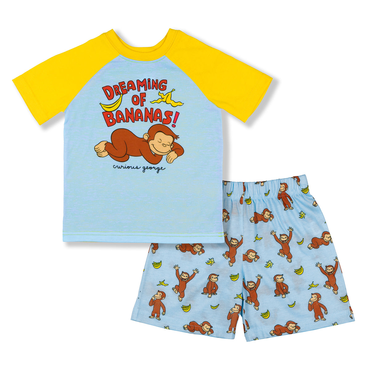Curious George Pajamas Toddler Boys' Dreaming Of Bananas Sleep Set