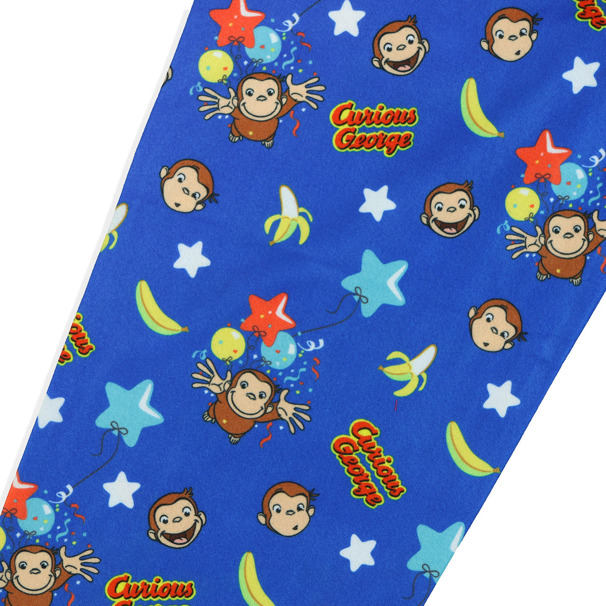 Curious George Toddler Pajamas Long Sleeve Button Up 2 Piece Sleepwear Set (5T)