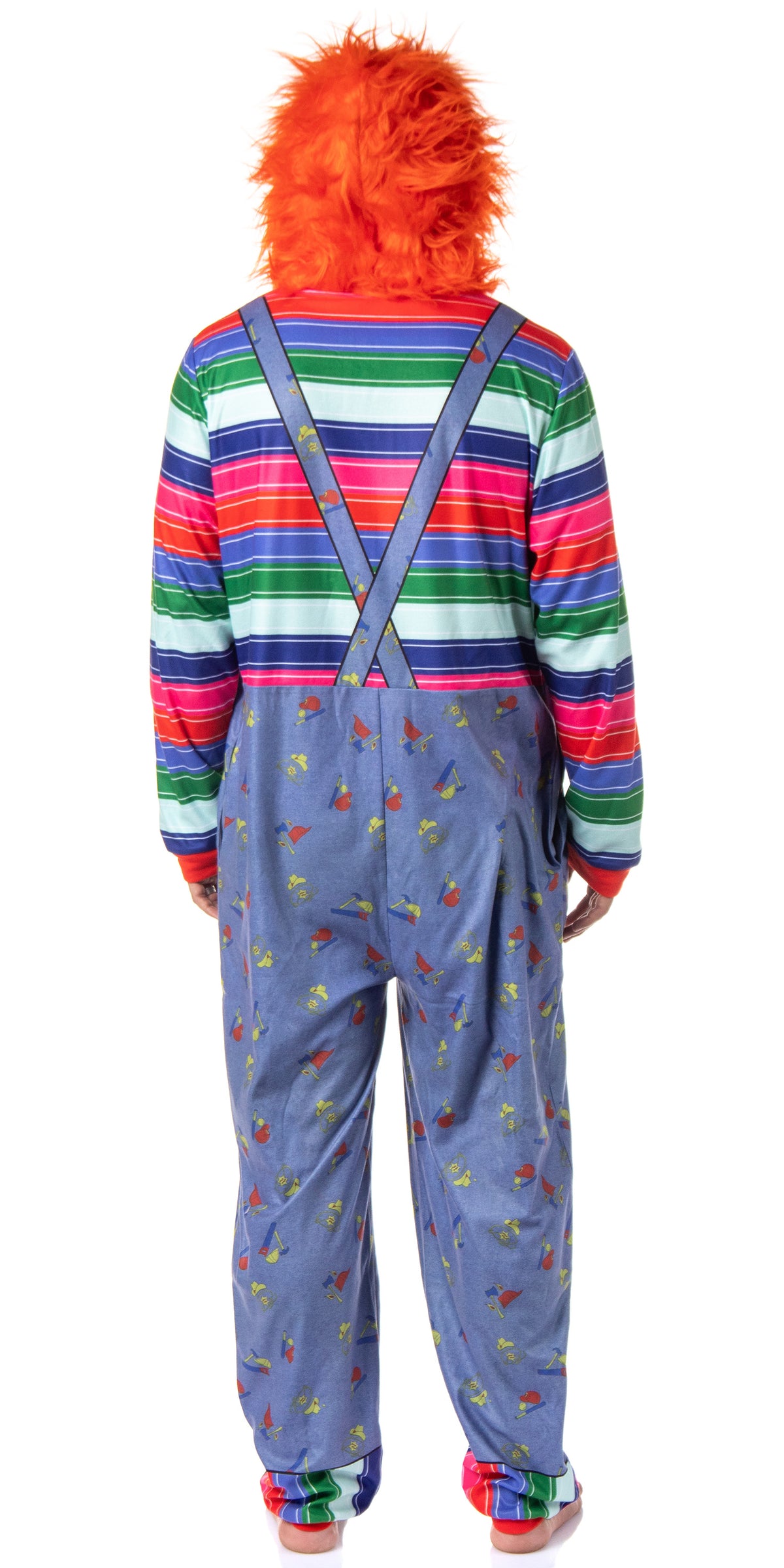 Child's Play Adult Chucky Good Guys Hooded Union Suit Costume Sleep Pajamas for Men and Women