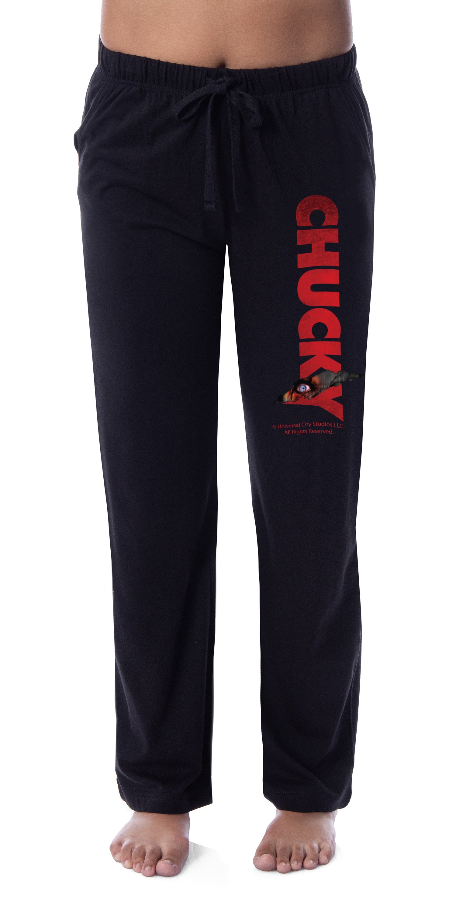 Chucky Womens' Doll Character Movie Film Title Logo Sleep Pajama Pants