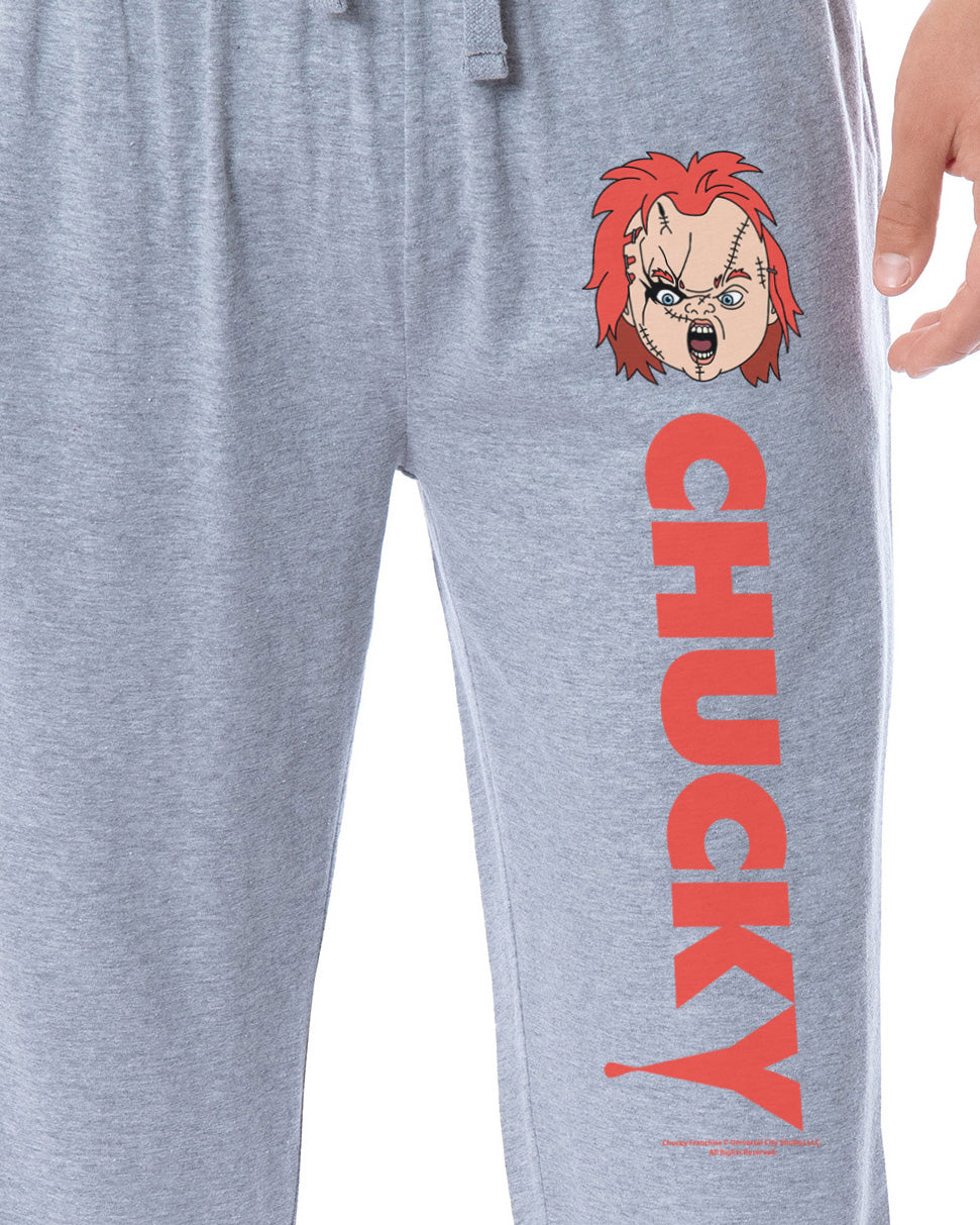 Chucky Mens' Movie Film Dollhead Sleep Jogger Pajama Pants For Adults