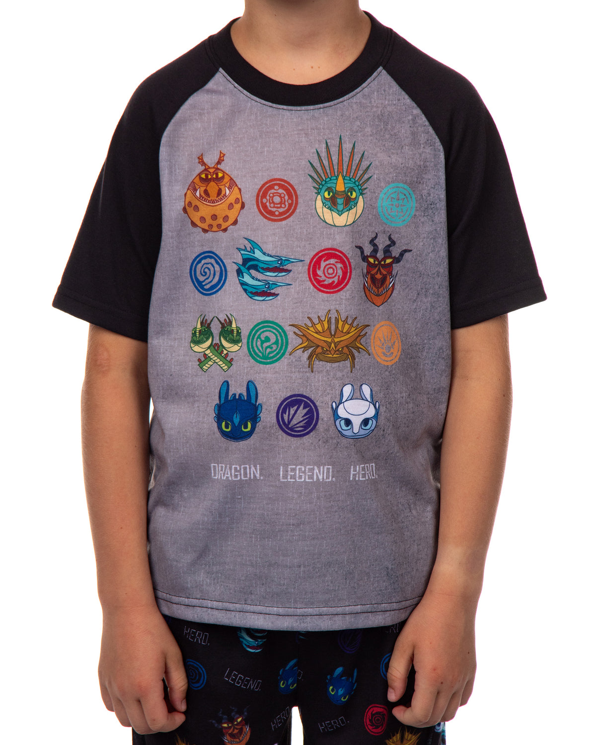 How to Train Your Dragon Boys' Toothless Class Raglan Pajama Pant Set