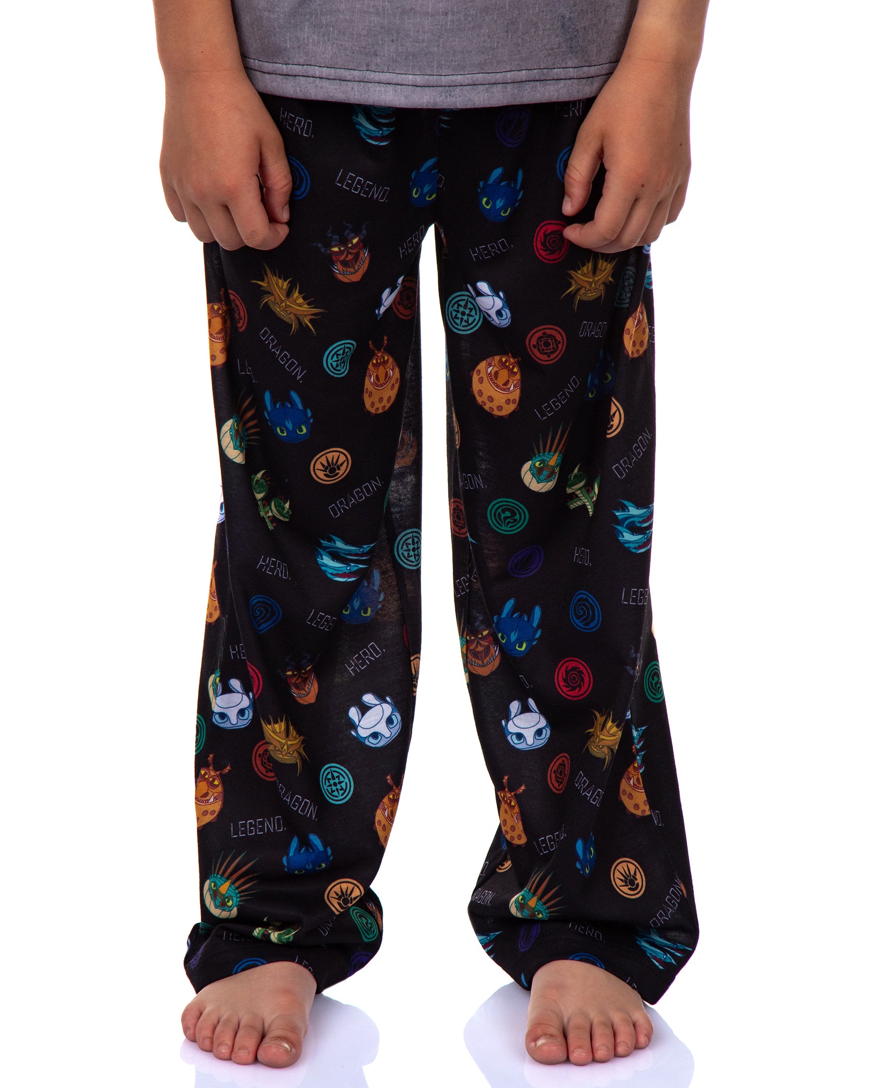 How to Train Your Dragon Boys' Toothless Class Raglan Pajama Pant Set