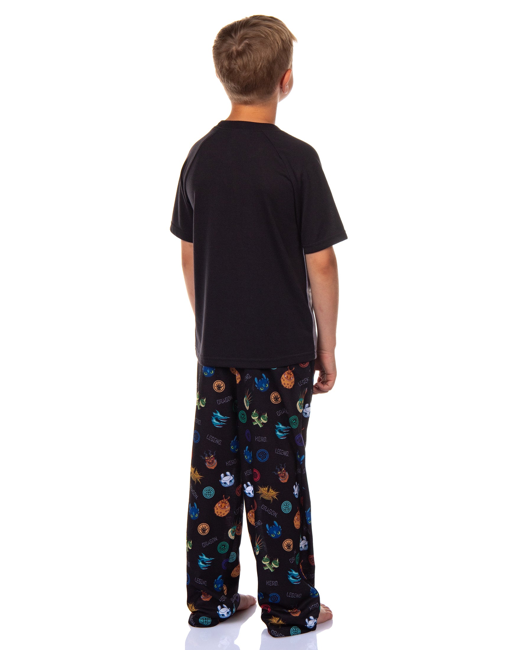 How to Train Your Dragon Boys' Toothless Class Raglan Pajama Pant Set