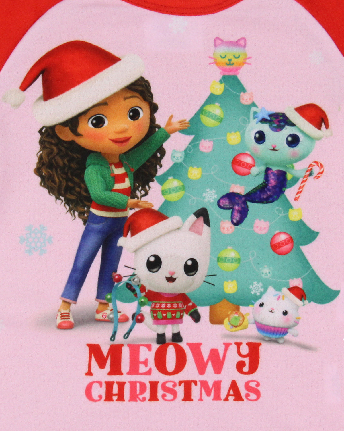 Gabby's Dollhouse Toddler Girls' Meowy Christmas Show Sleep Pajama Set