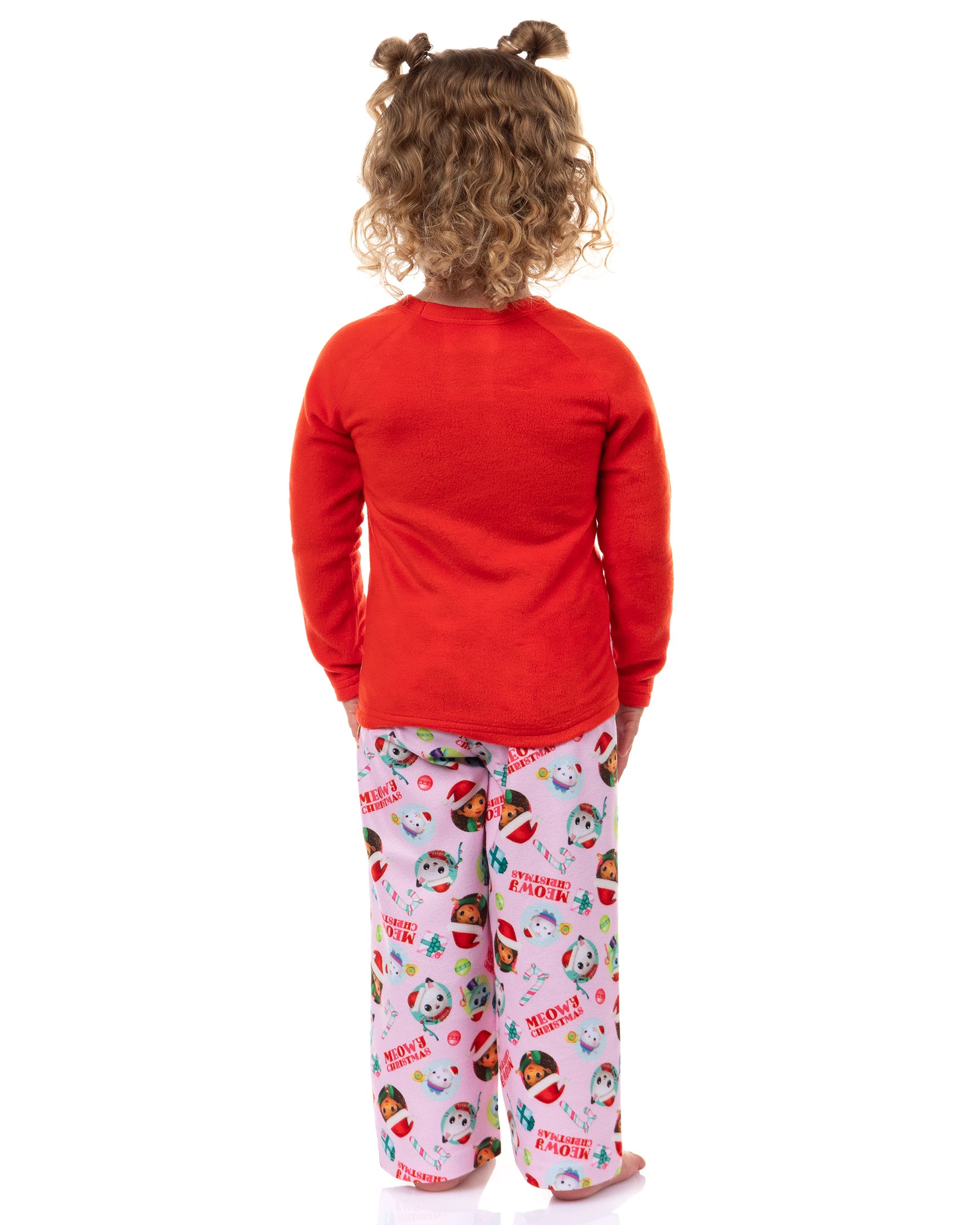 Gabby's Dollhouse Toddler Girls' Meowy Christmas Show Sleep Pajama Set