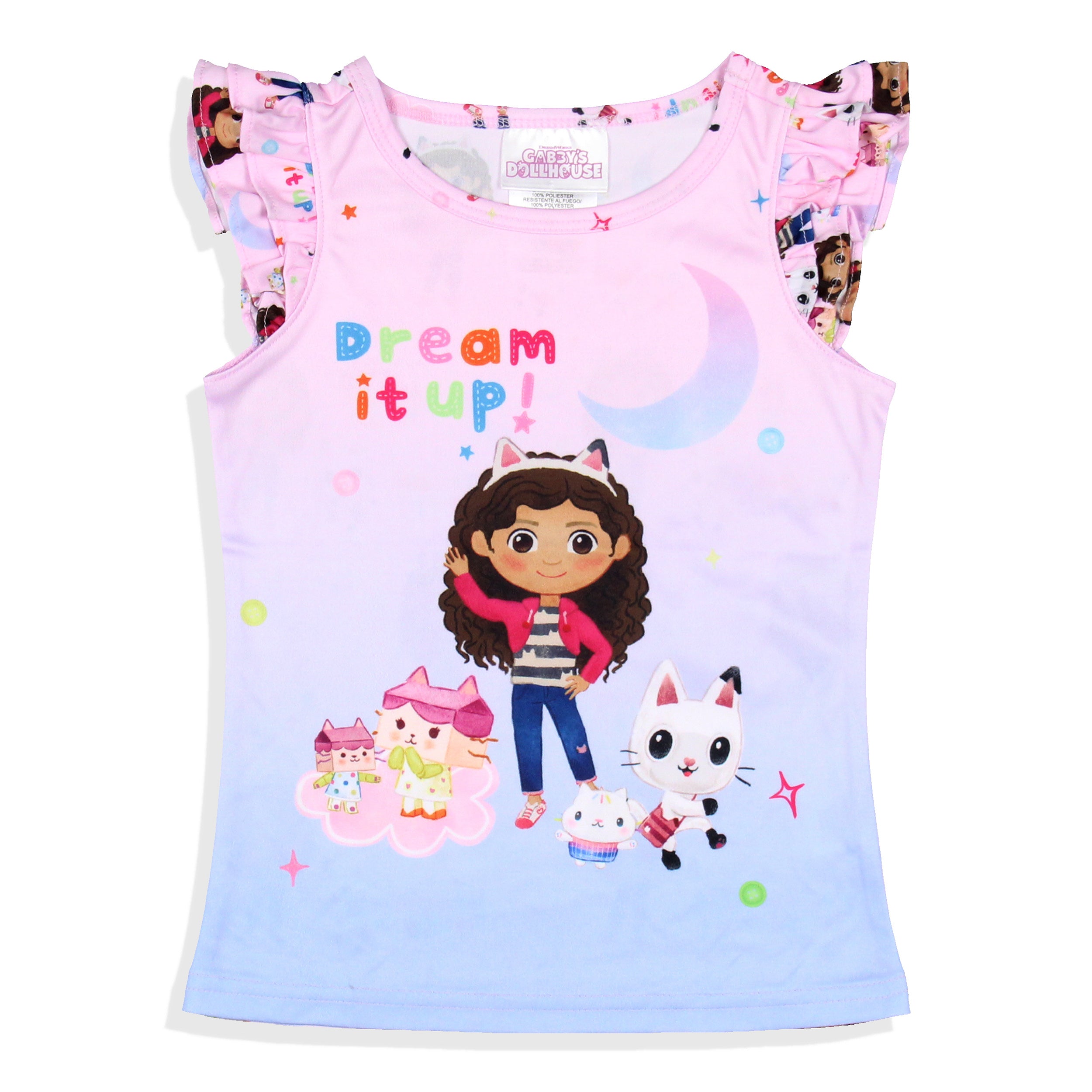 Gabby's Dollhouse Toddler Girls' Dream It Up Sleep Pajama Sleep Set Shorts