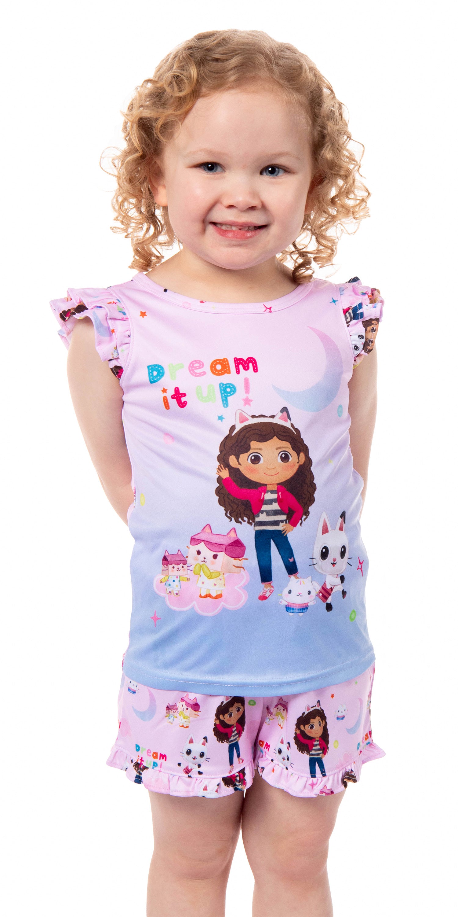 Gabby's Dollhouse Toddler Girls' Dream It Up Sleep Pajama Sleep Set Shorts