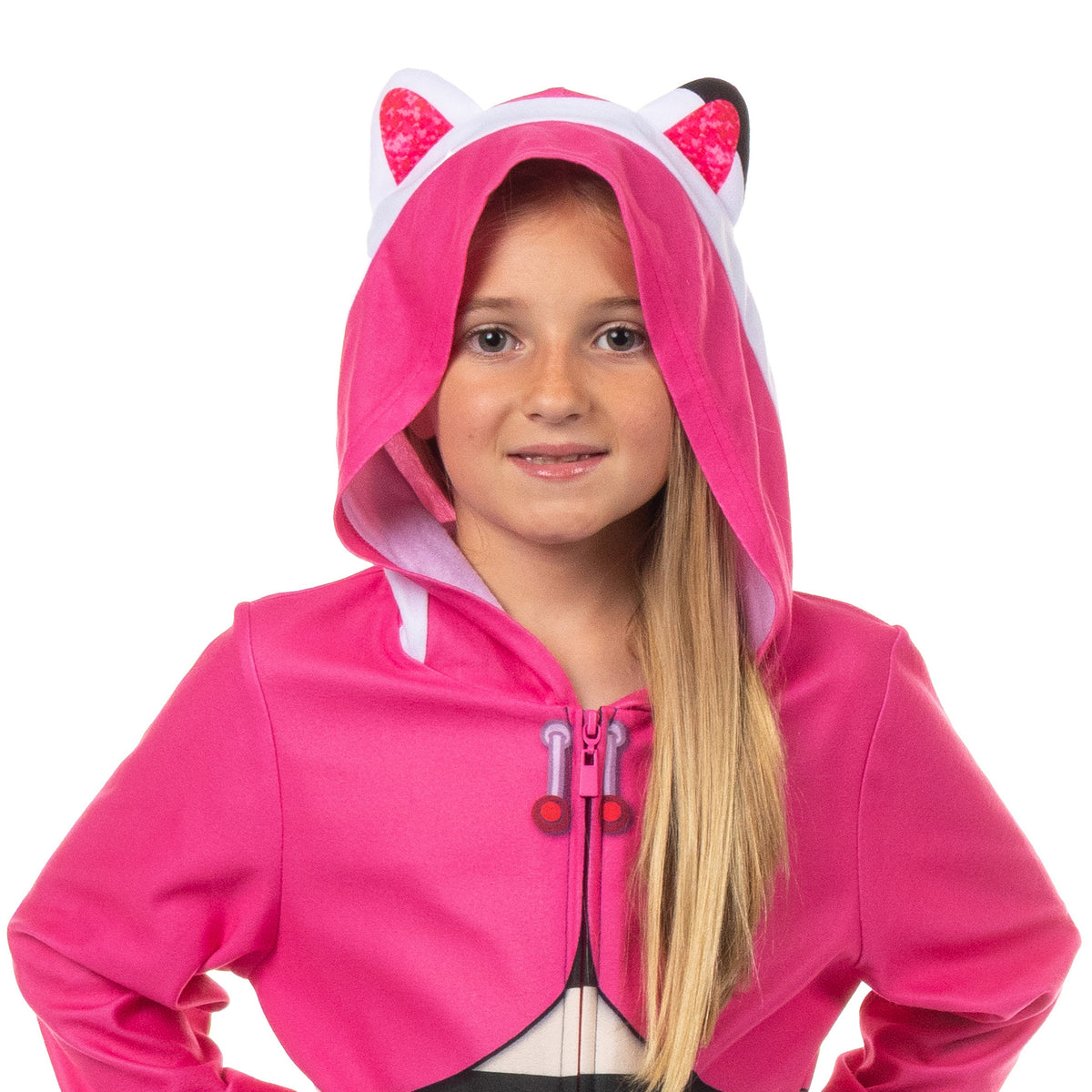 Gabby's Dollhouse Union Suit Girl's One Piece Hooded Pajama