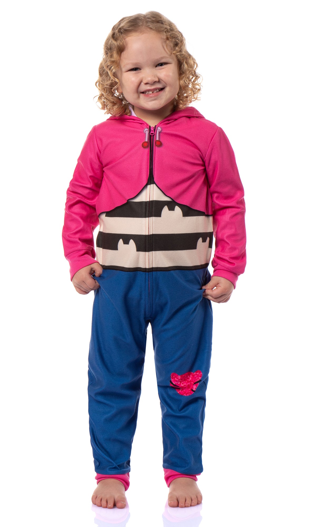 Gabby's Dollhouse Union Suit Girl's One Piece Hooded Pajama