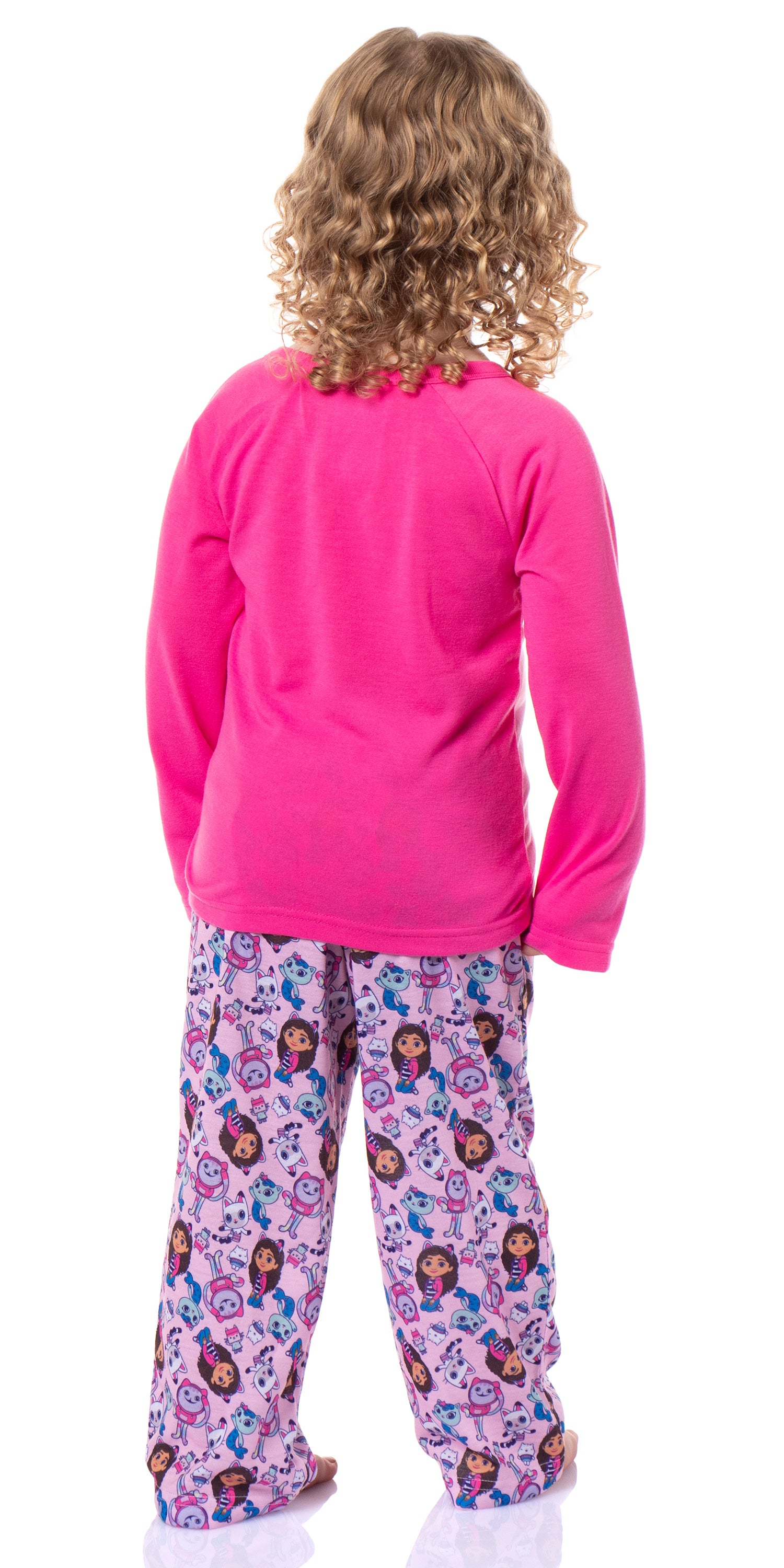 Gabbys Dollhouse Toddler Girl's Meow Time! Raglan Top Pajama 2 Piece Set