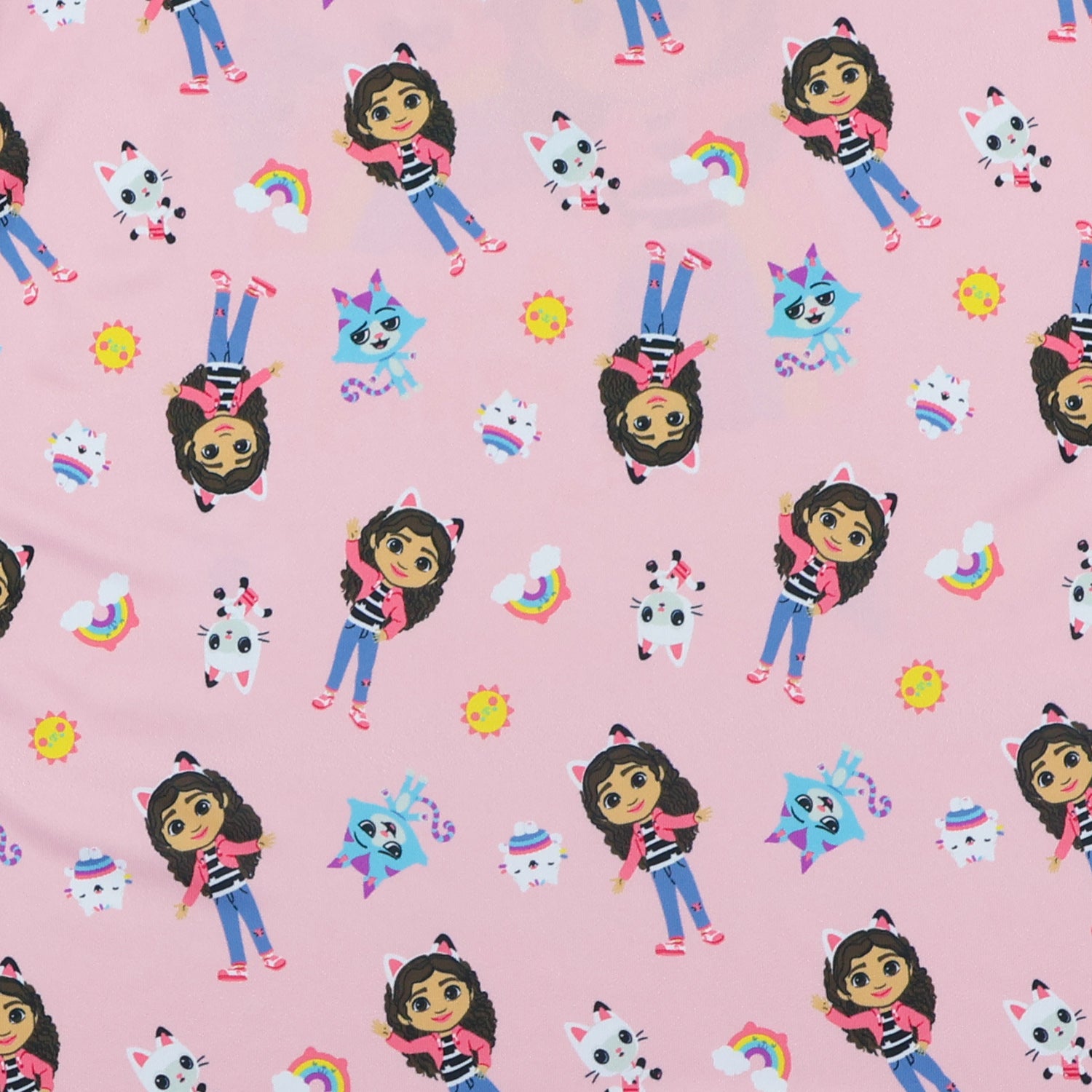 Gabby's Dollhouse Pajama Toddler Girl's Long Sleeve Ruffle Nightgown