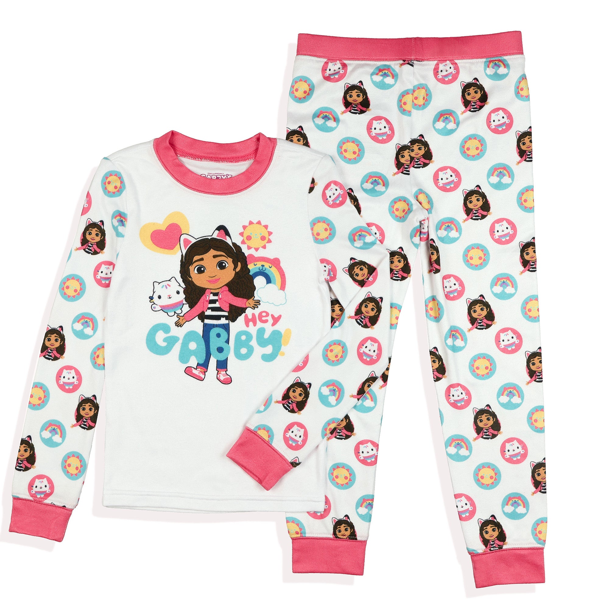 Gabby's Dollhouse Pajamas Toddler Girls Tight Fit Lounge Sleep Set (2T)