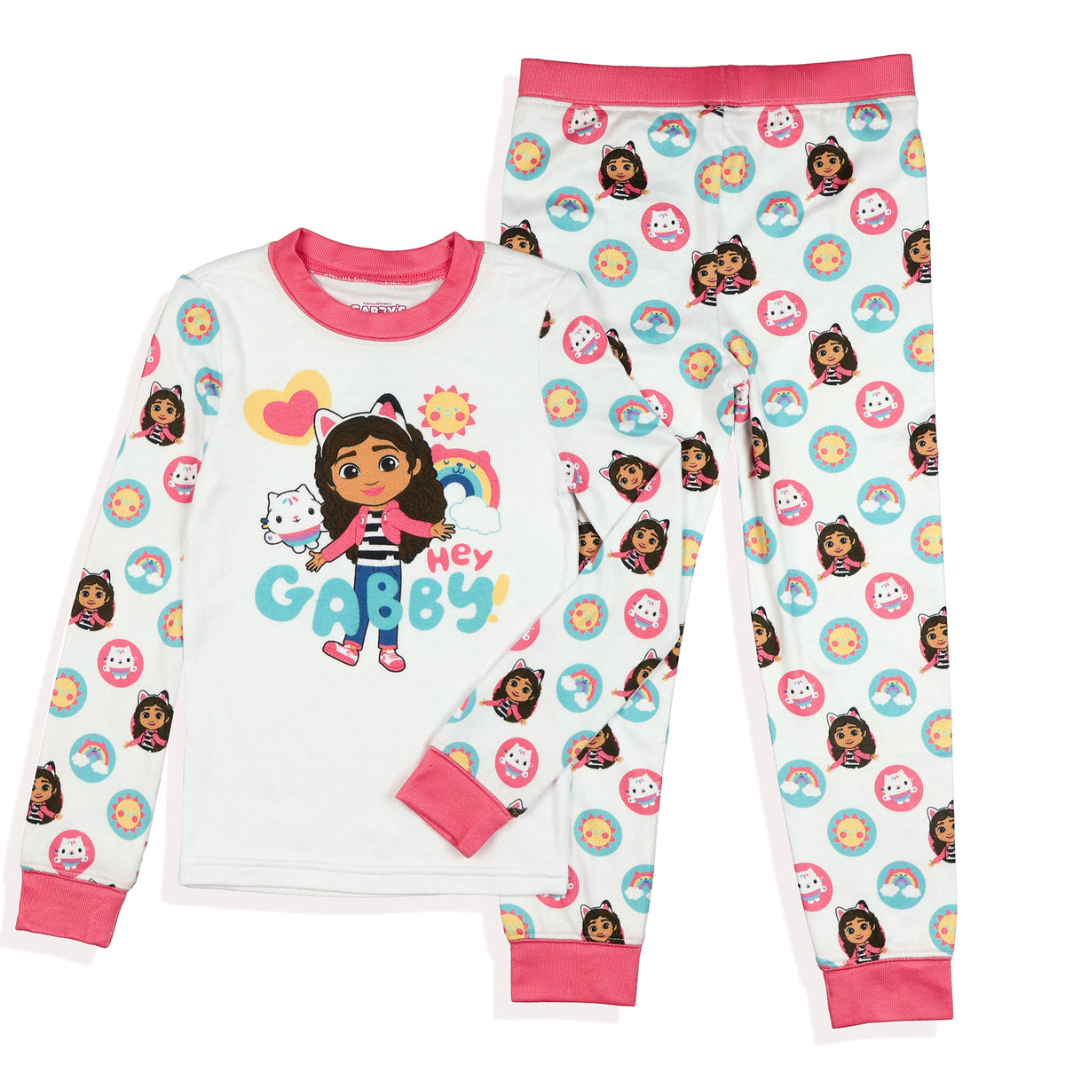 Gabby's Dollhouse Pajamas Toddler Girls Tight Fit Lounge Sleep Set