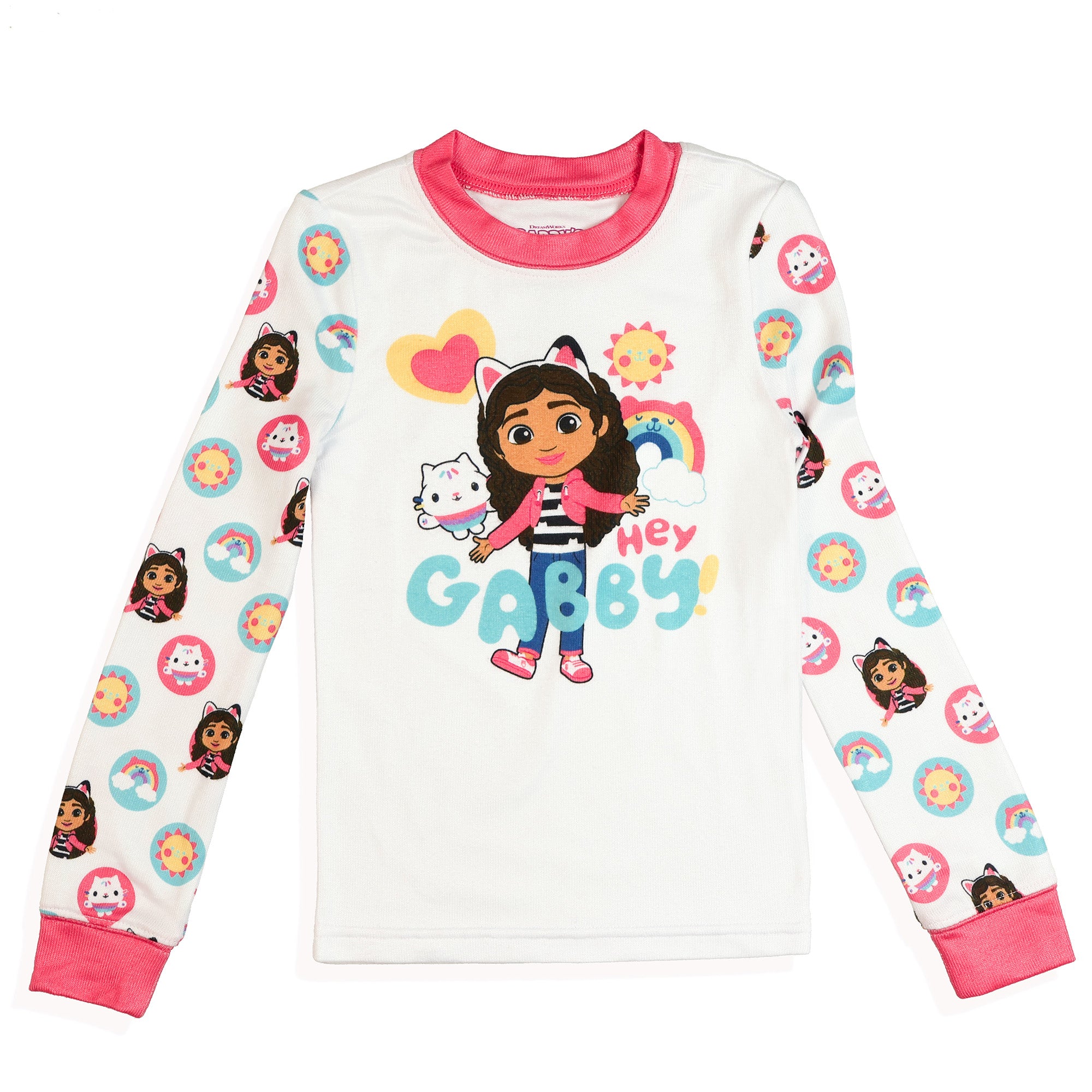 Gabby's Dollhouse Pajamas Toddler Girls Tight Fit Lounge Sleep Set (4T)