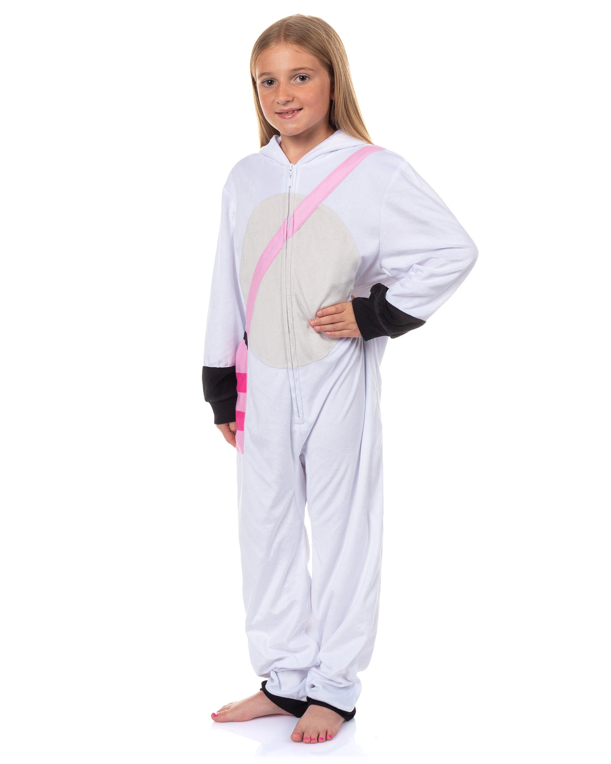 Gabby's Dollhouse Union Suit Girls' Pandy Paws Full Zip Pajamas