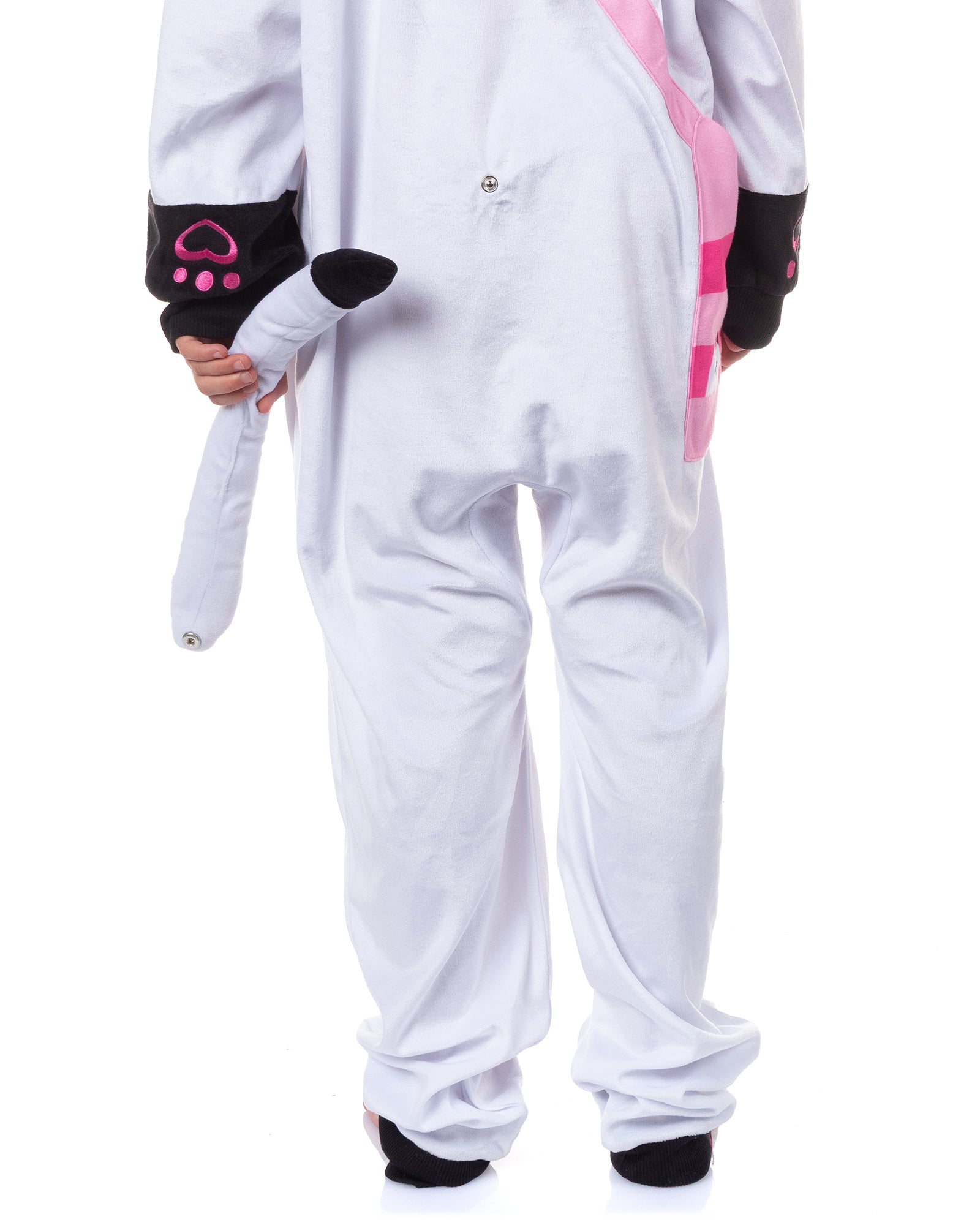 Gabby's Dollhouse Union Suit Girls' Pandy Paws Full Zip Pajamas