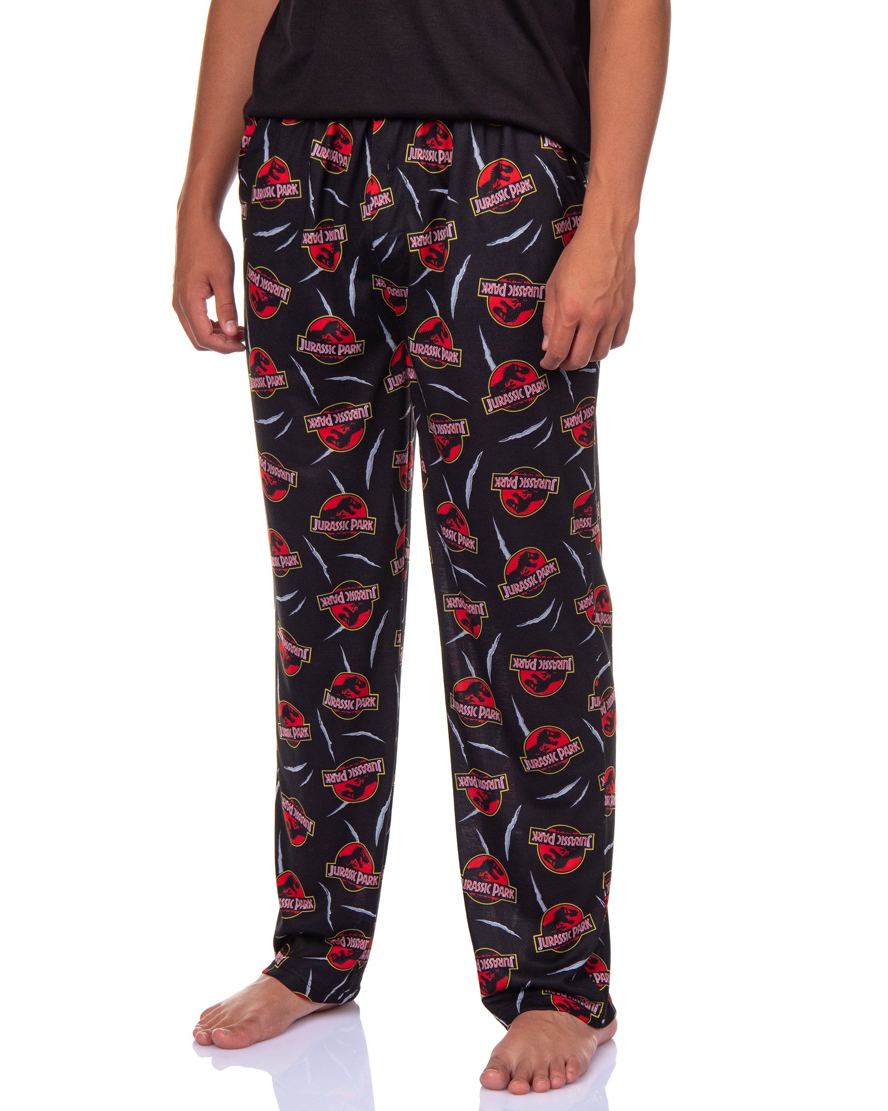 Jurassic Park Pajamas Men's Logo Claw Slash Design 2-Piece PJ Lounge Set