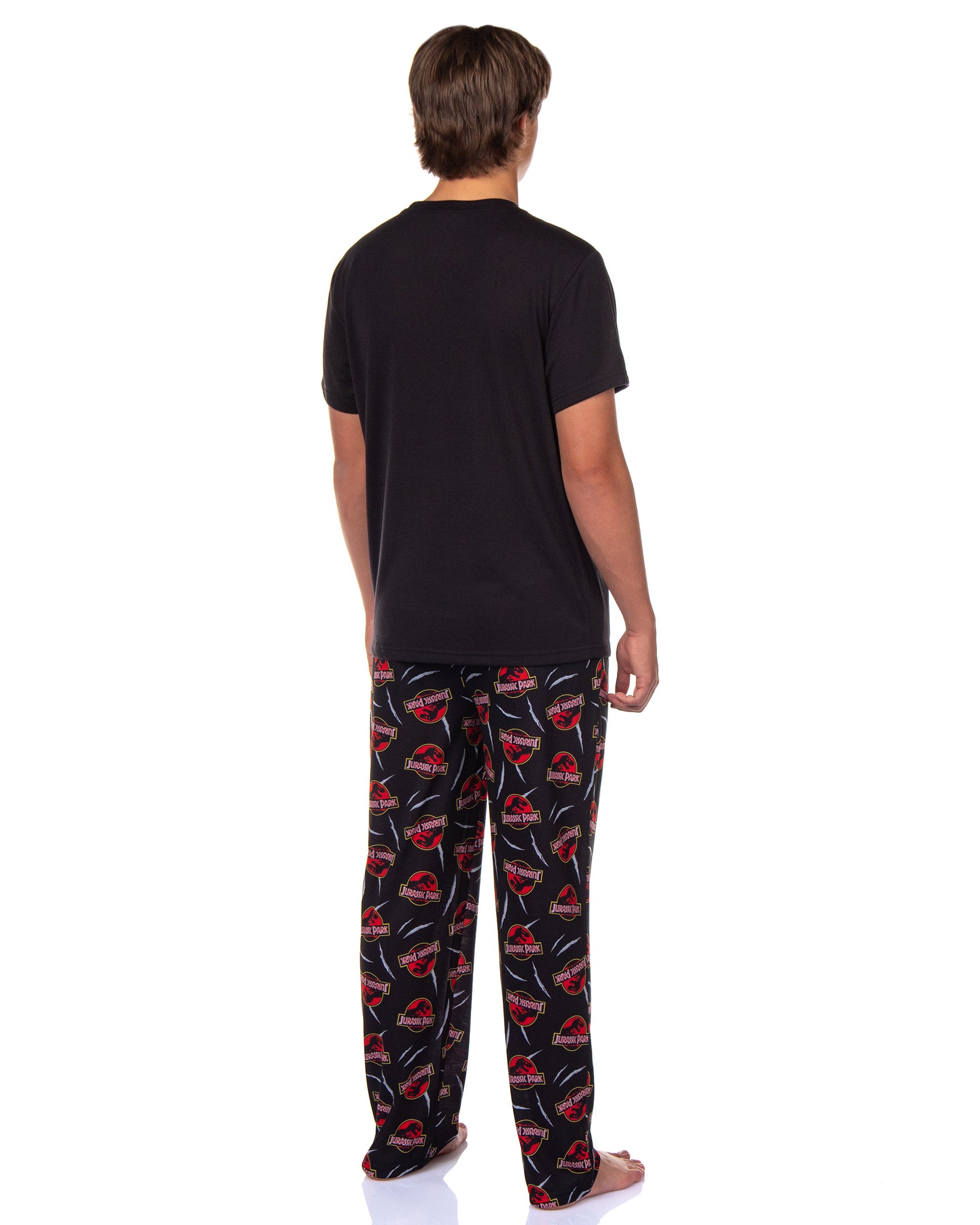 Jurassic Park Pajamas Men's Logo Claw Slash Design 2-Piece PJ Lounge Set